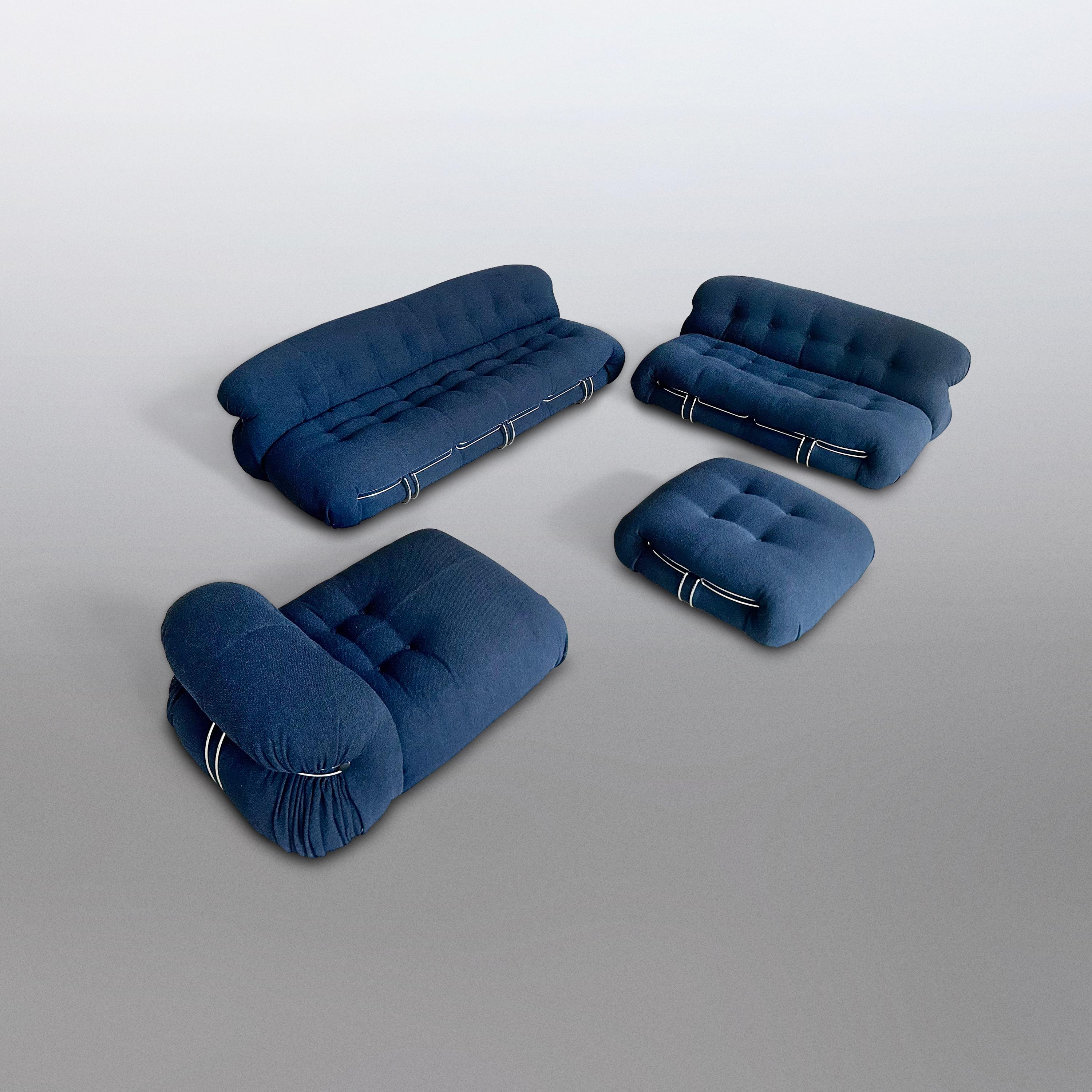 Soriana 2 seater sofa and ottoman by Tobia & Afra Scarpa for Cassina For Sale 4