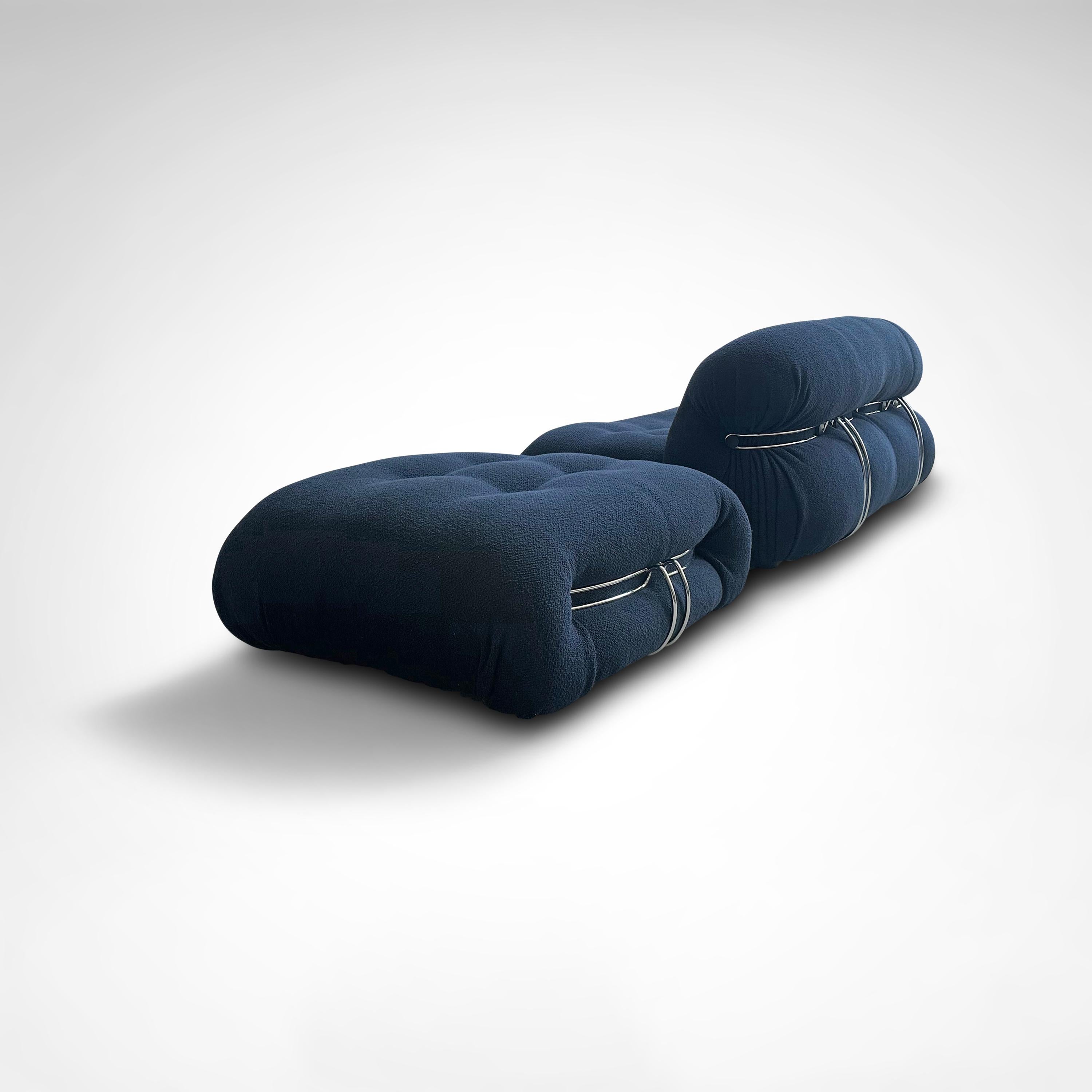 Sofá de 2 plazas y puf Soriana de Tobia & Tobia Scarpa para Cassina en venta 1