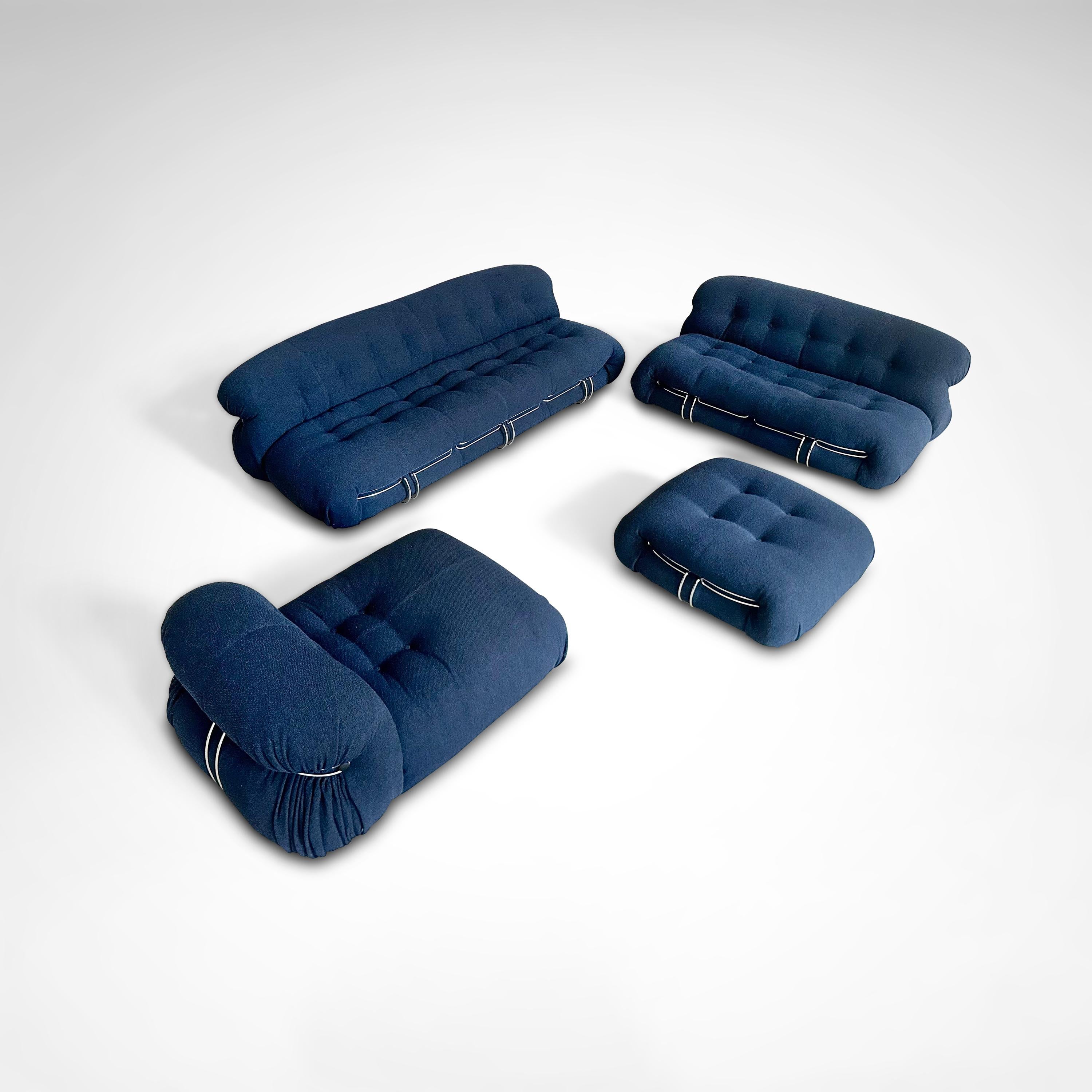 Sofá de 2 plazas y puf Soriana de Tobia & Tobia Scarpa para Cassina en venta 2