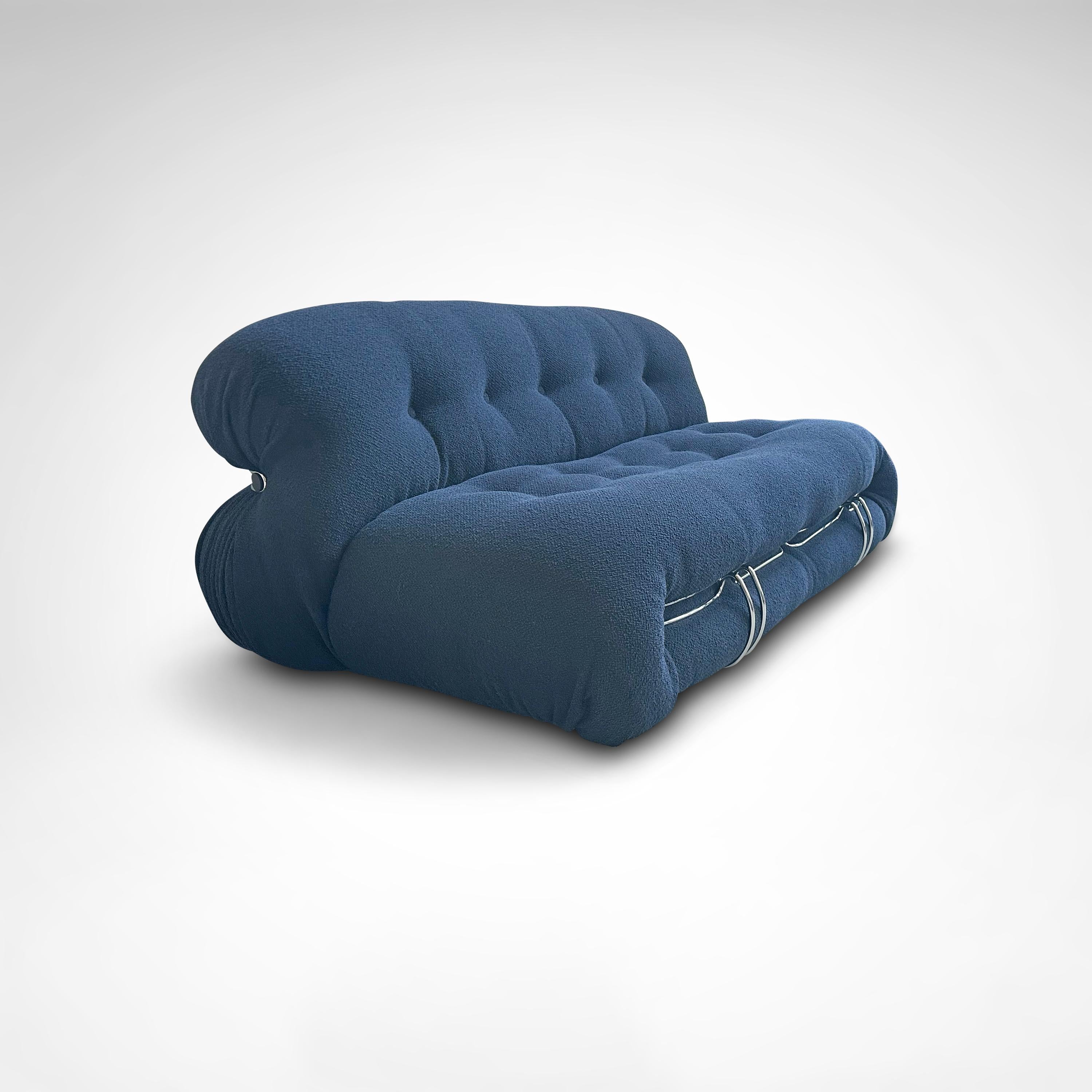Sofá de 2 plazas y puf Soriana de Tobia & Tobia Scarpa para Cassina Moderno de mediados de siglo en venta