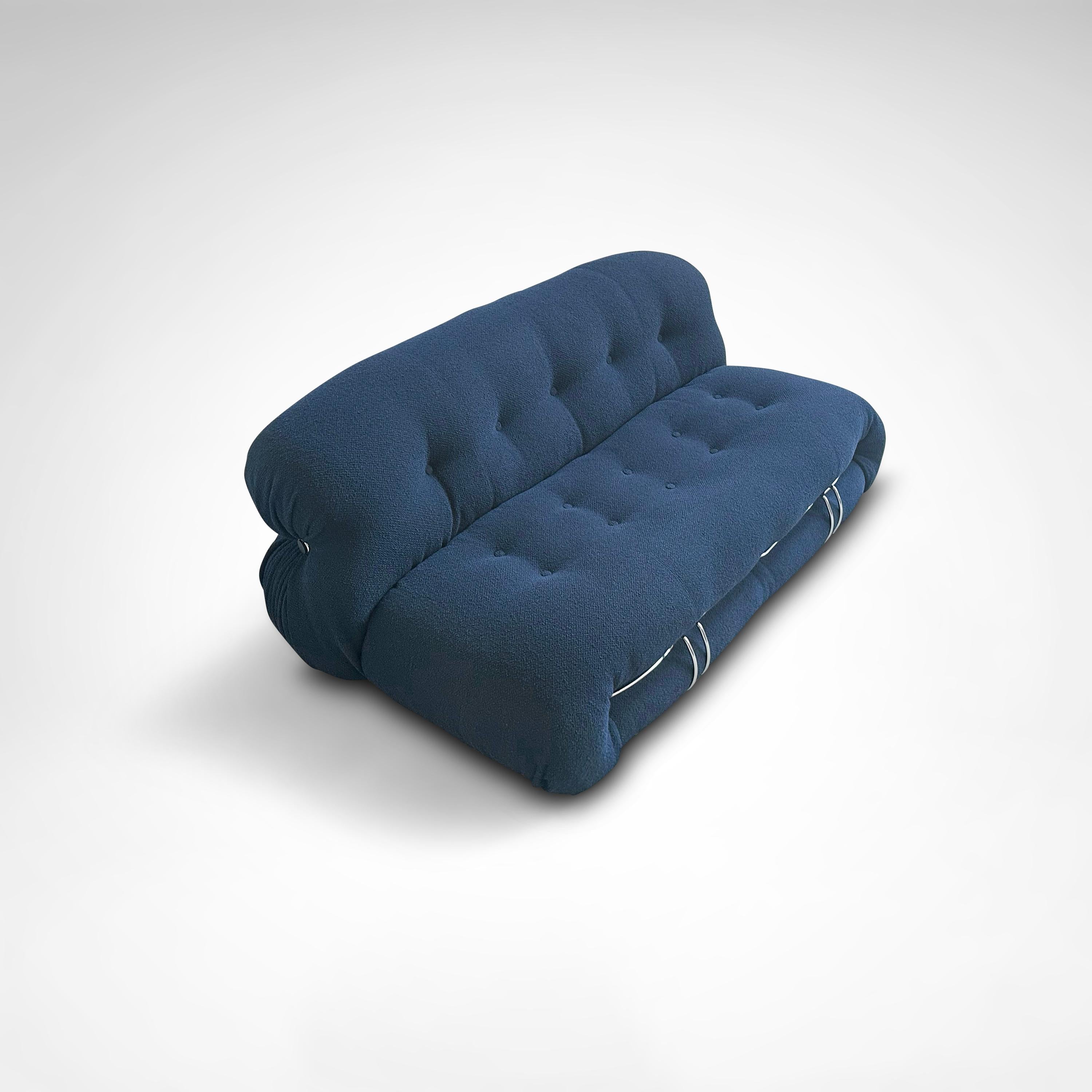 Sofá de 2 plazas y puf Soriana de Tobia & Tobia Scarpa para Cassina Italiano en venta