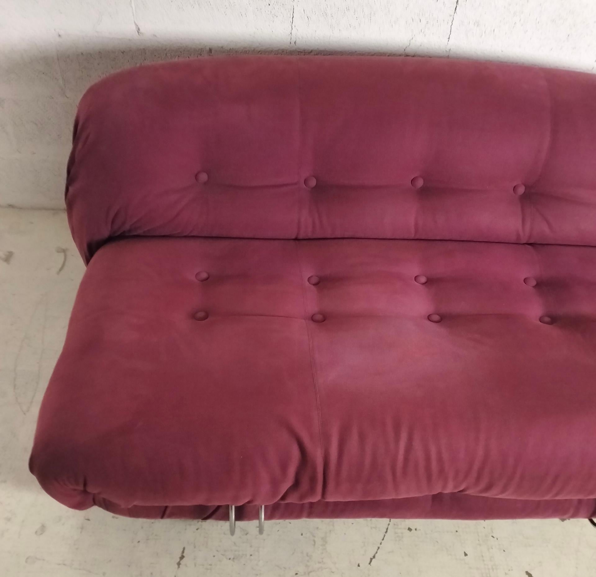 Canapé 2 places Soriana par Afra & Tobia Scarpa pour Cassina années 60, 70 en vente 4