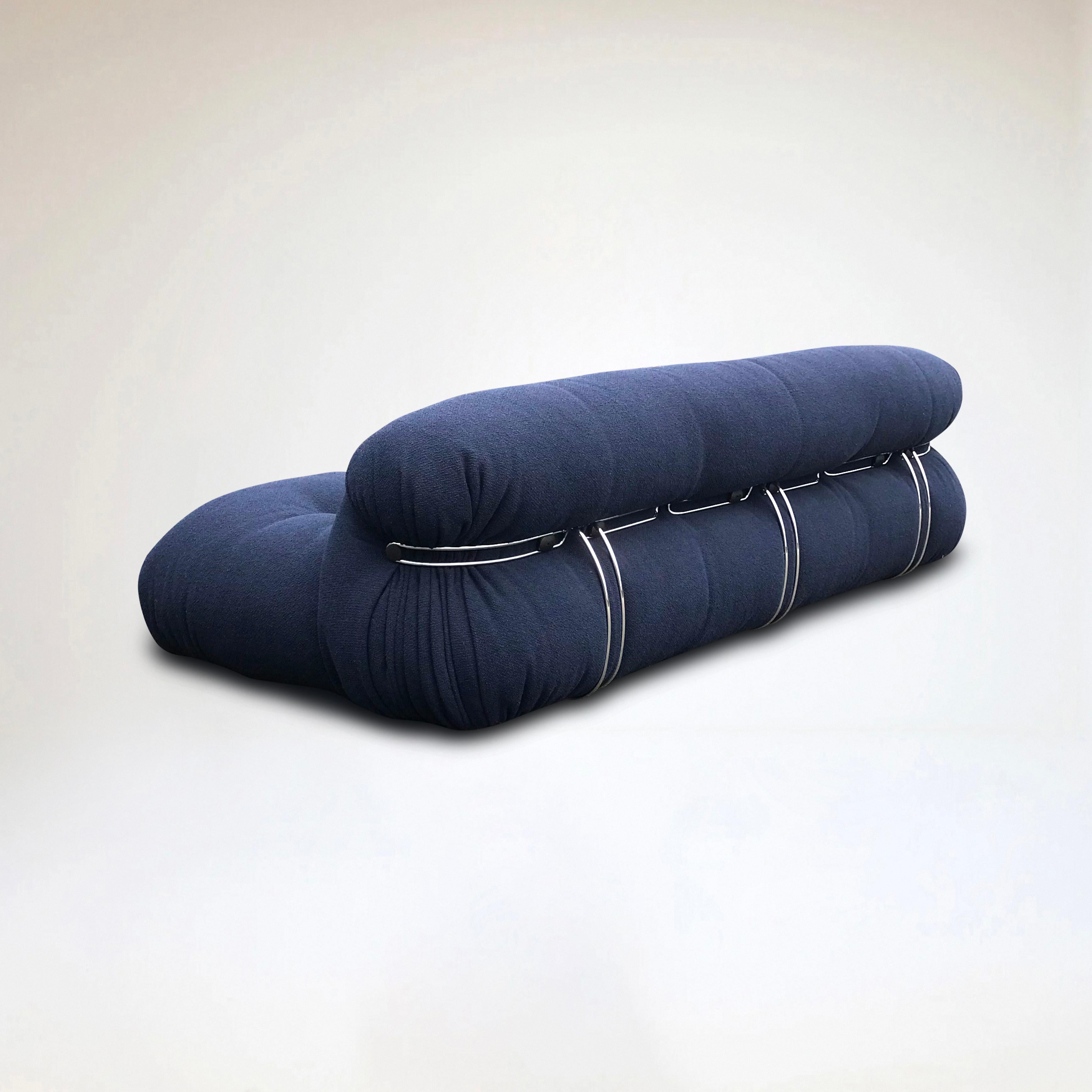 Italian Soriana 3 seater sofa and chaise longue by Tobia & Afra Scarpa for Cassina NEW For Sale