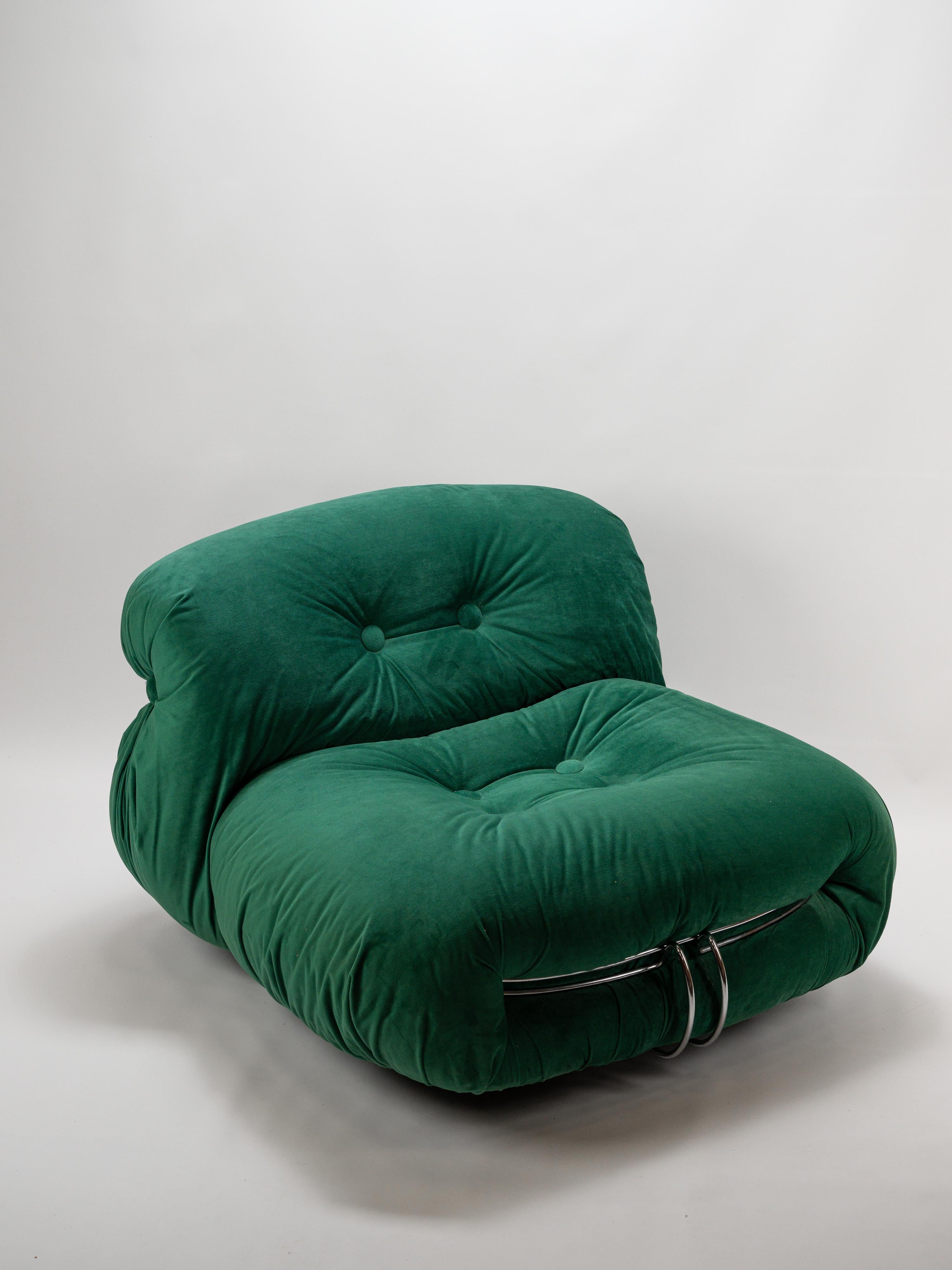 Soriana Sessel entworfen von Afra et Tobia Scarpa für Cassina um 1960 (Space Age) im Angebot