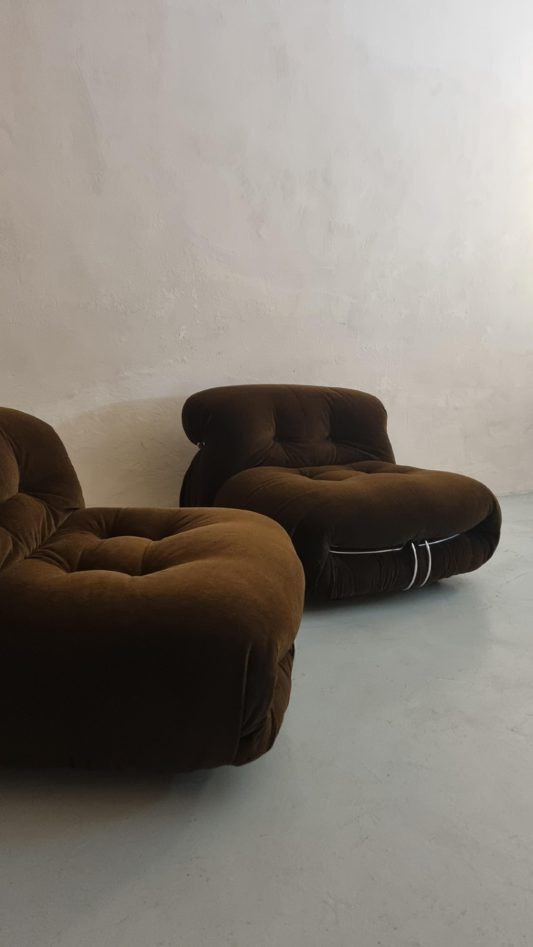 Fauteuils Soriana conçus par  Afra et Tobia Scarpa pour Cassina 1969 en vente 1