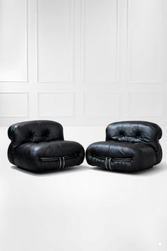 Chaises Soriana  par Afra & Tobia Scarpa, Cassina, Italie, années 1970