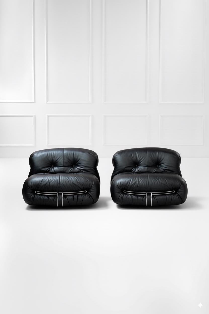 Soriana Stühle  Afra & Tobia Scarpa, Cassina, Italien, 1970er Jahre (Moderne der Mitte des Jahrhunderts) im Angebot