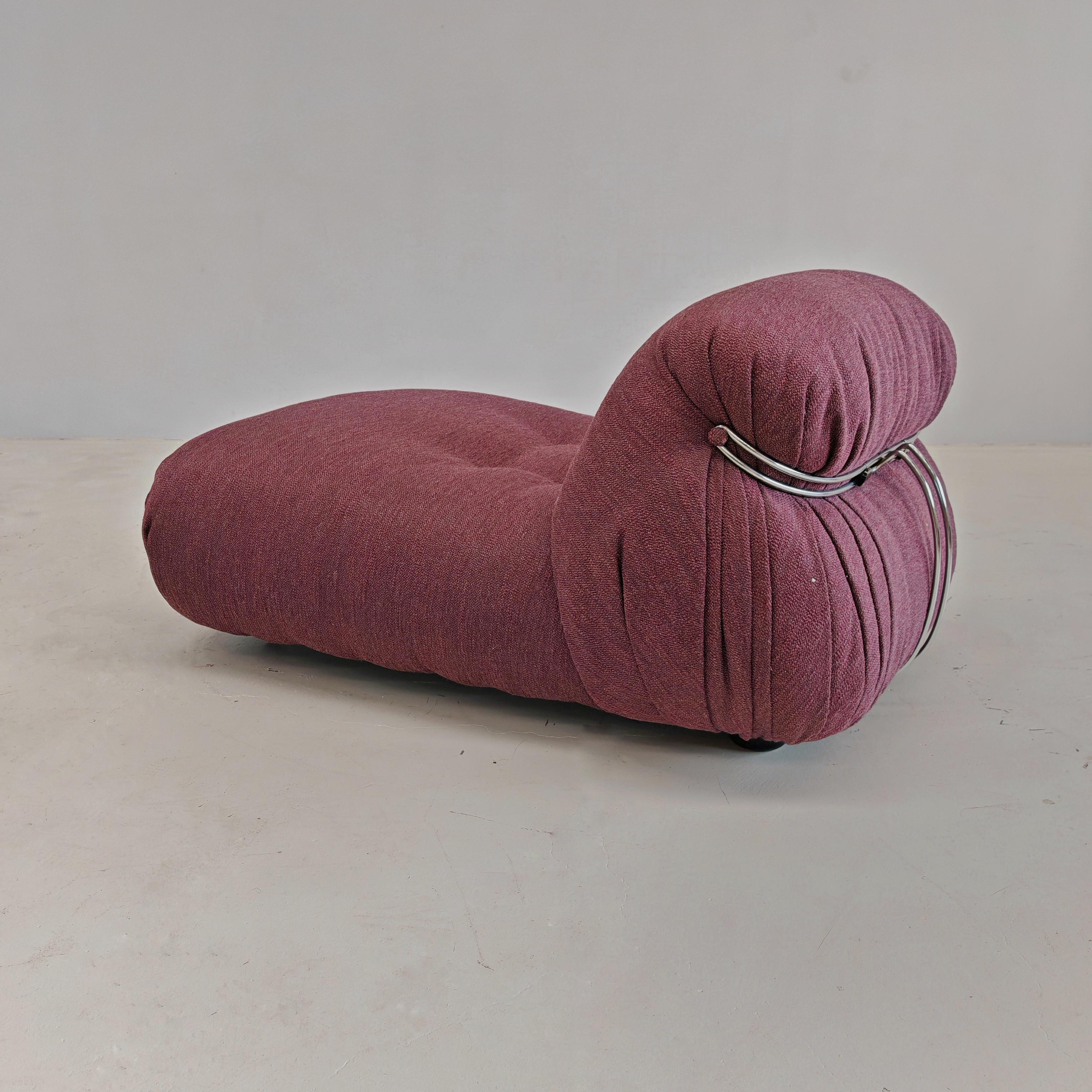 Mid-Century Modern Soriana chaise longue by Afra and Tobia scarpa for Cassina 1970s For Sale