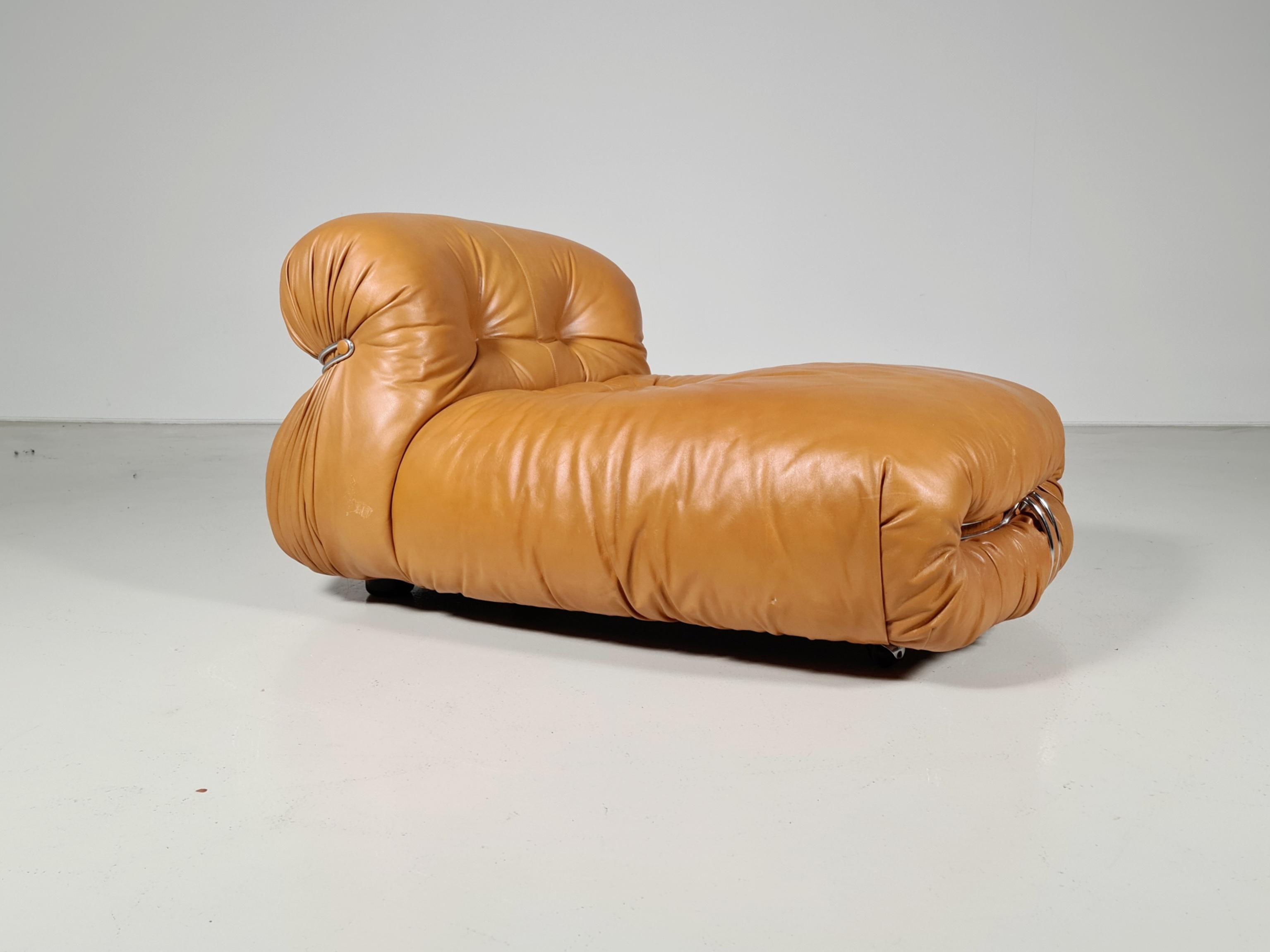 Mid-Century Modern Soriana Chaise Lounge Chair by Afra and Tobia Scarpa for Cassina, 1970s