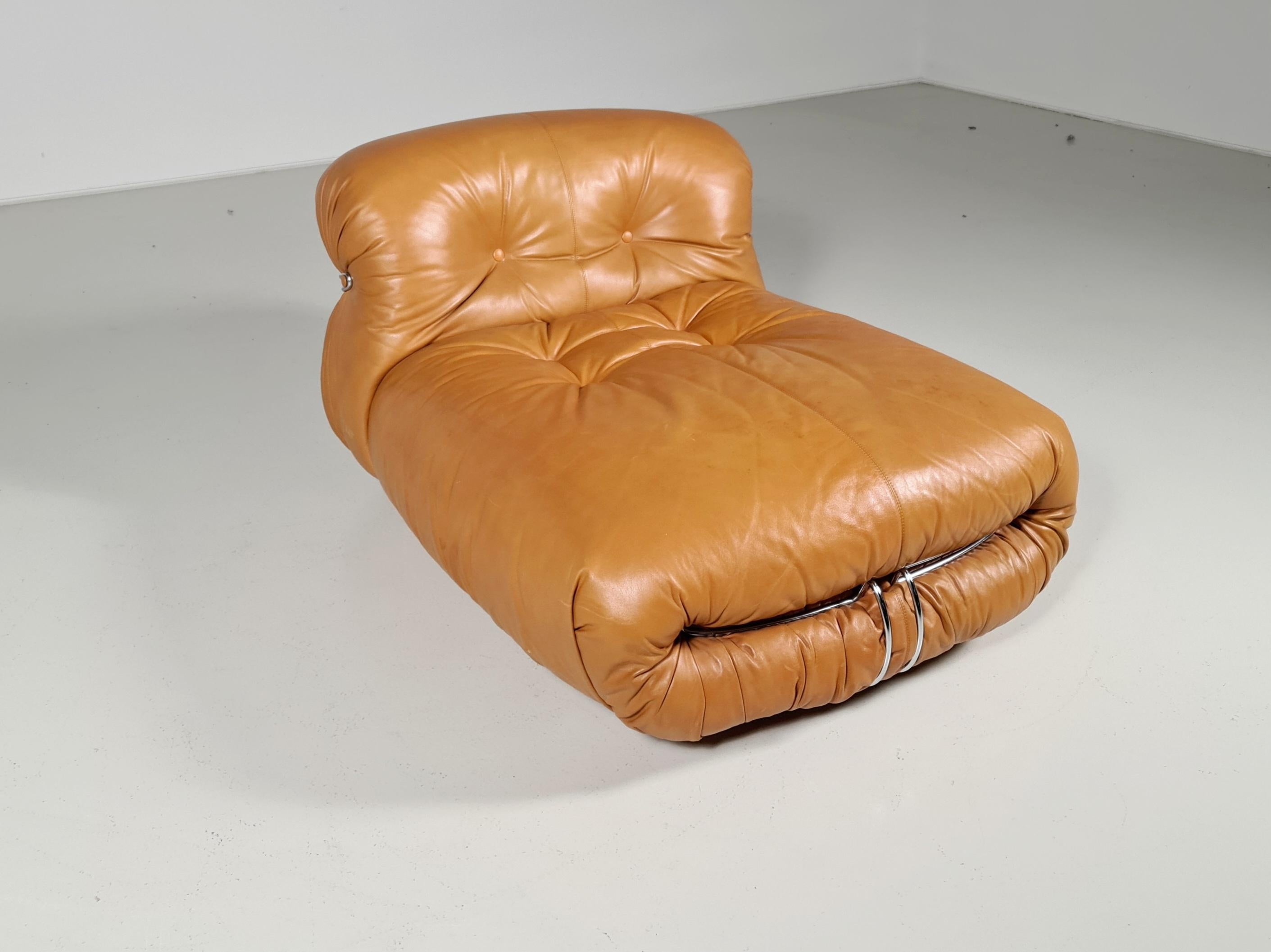 European Soriana Chaise Lounge Chair by Afra and Tobia Scarpa for Cassina, 1970s