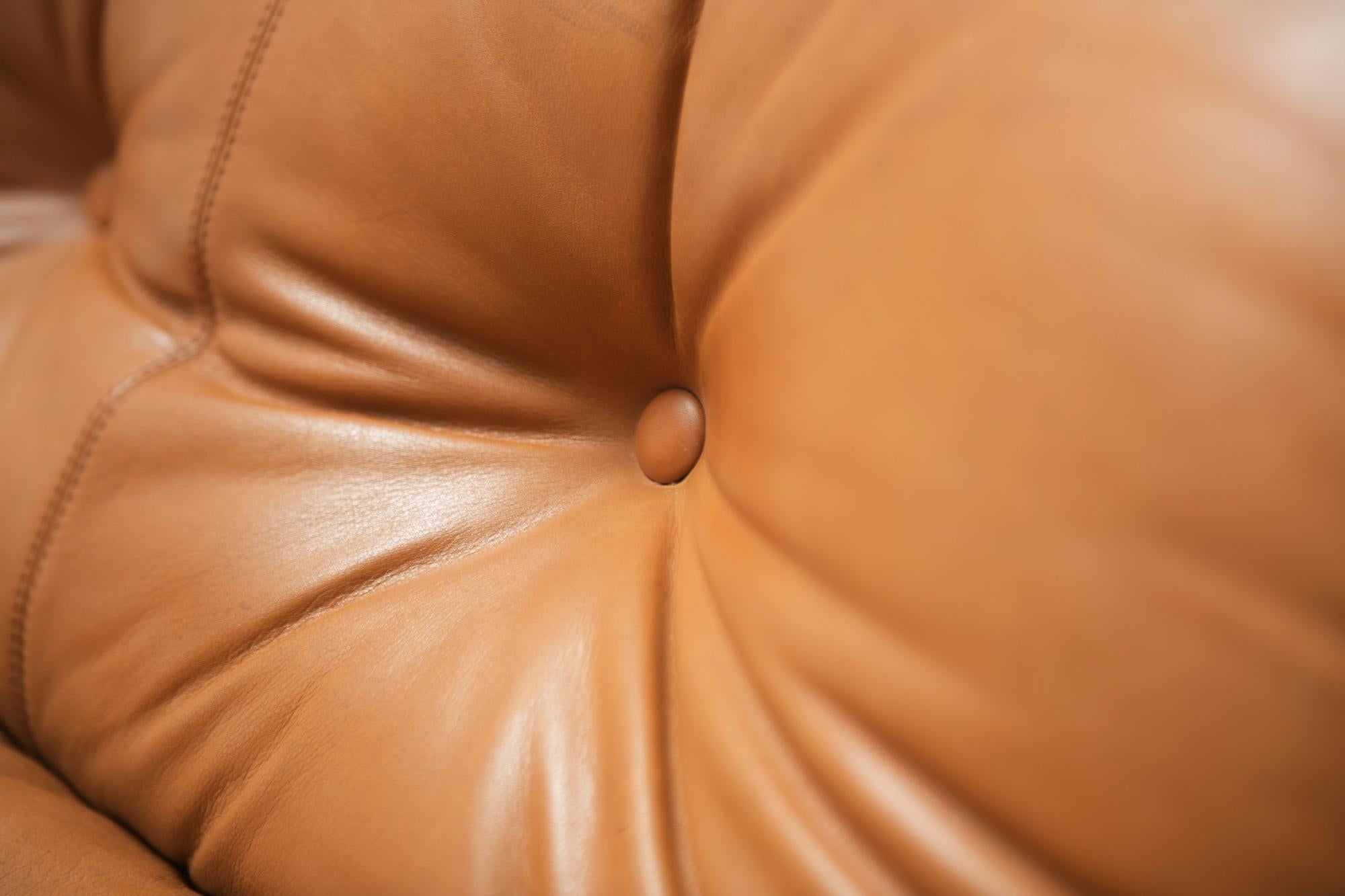 Soriana Fauteuil + Poof 'Leather' by Tobia & Afra Scarpa for Cassina 5