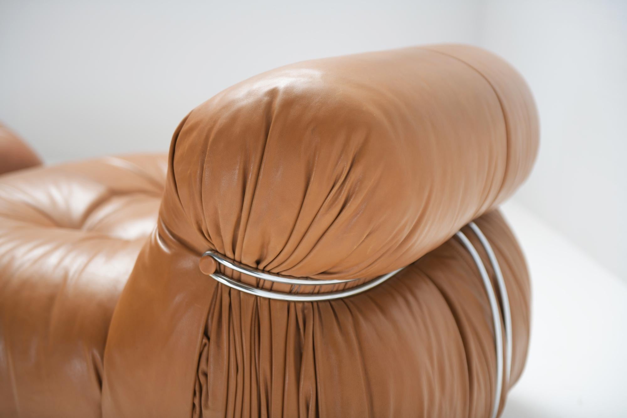Soriana Fauteuil + Poof 'Leather' by Tobia & Afra Scarpa for Cassina 1