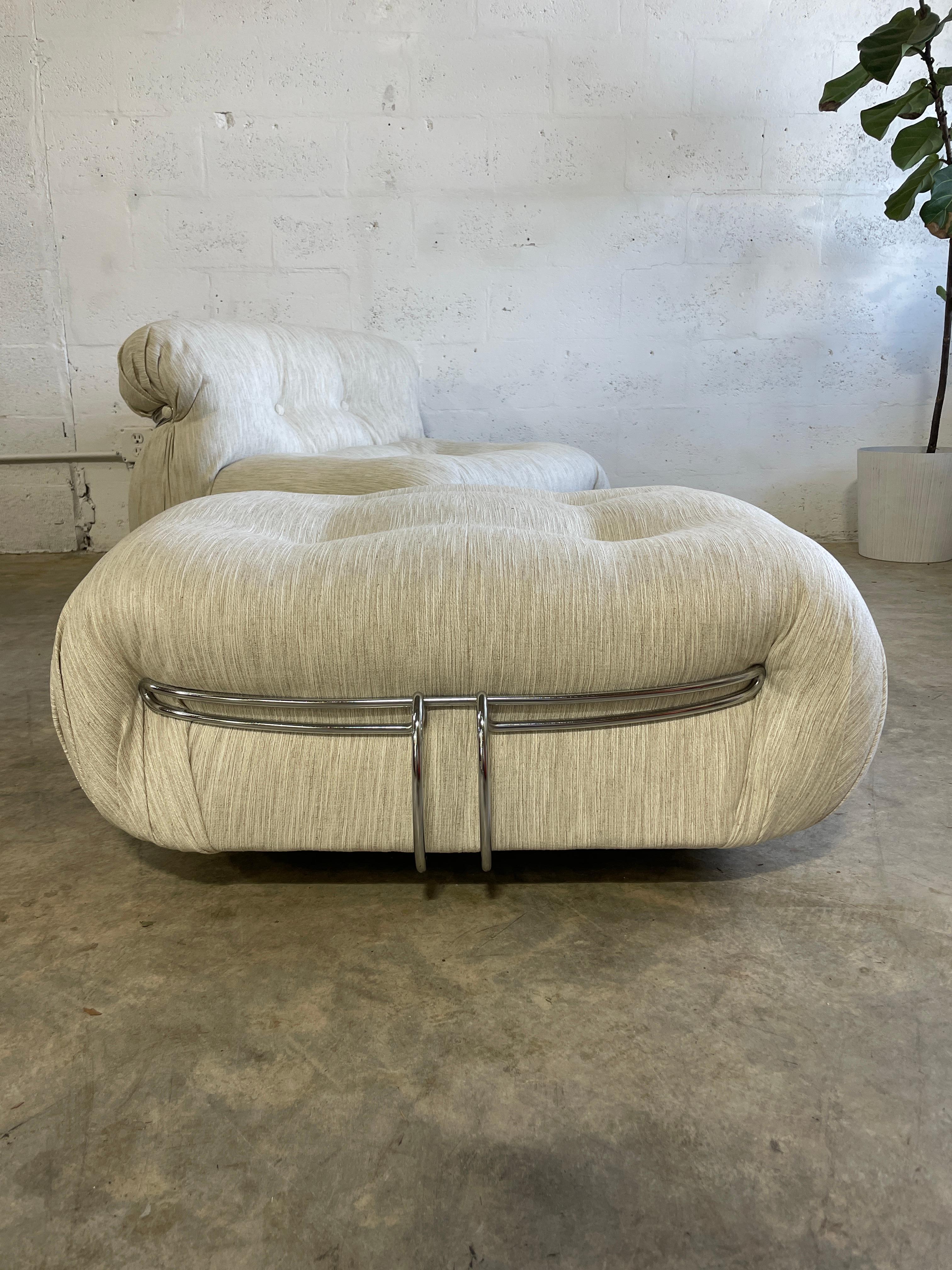 Silla y otomana Soriana de Afra & Tobia Scarpa en venta 2
