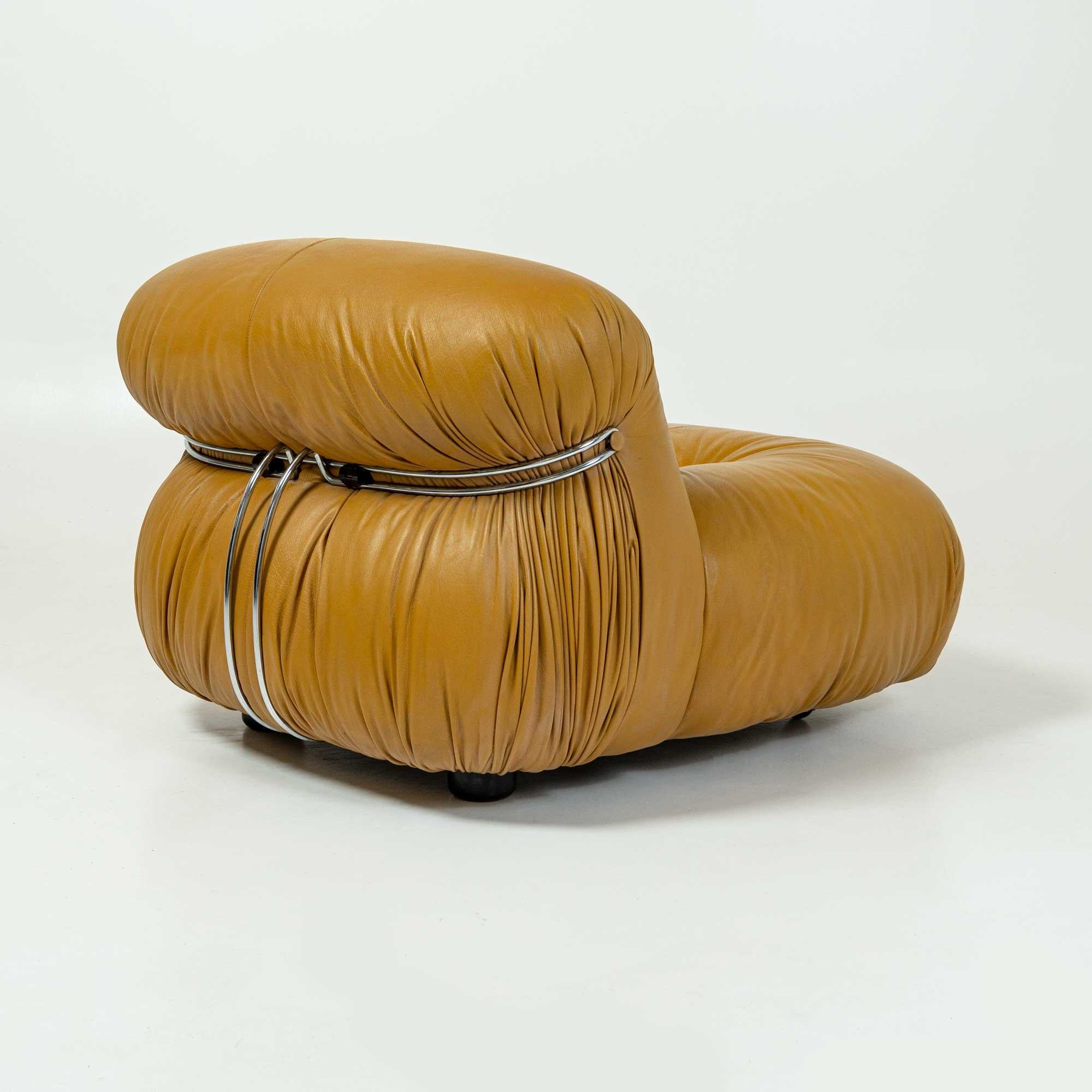 Italian Soriana Lounge Chair by Afra & Tobia Scarpa for Cassina 1970s