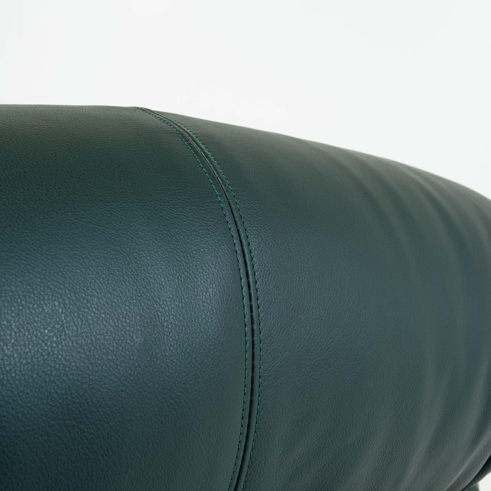 Soriana Lounge Chair by Afra & Tobia Scarpa for Cassina, Elmo Green Leather For Sale 7
