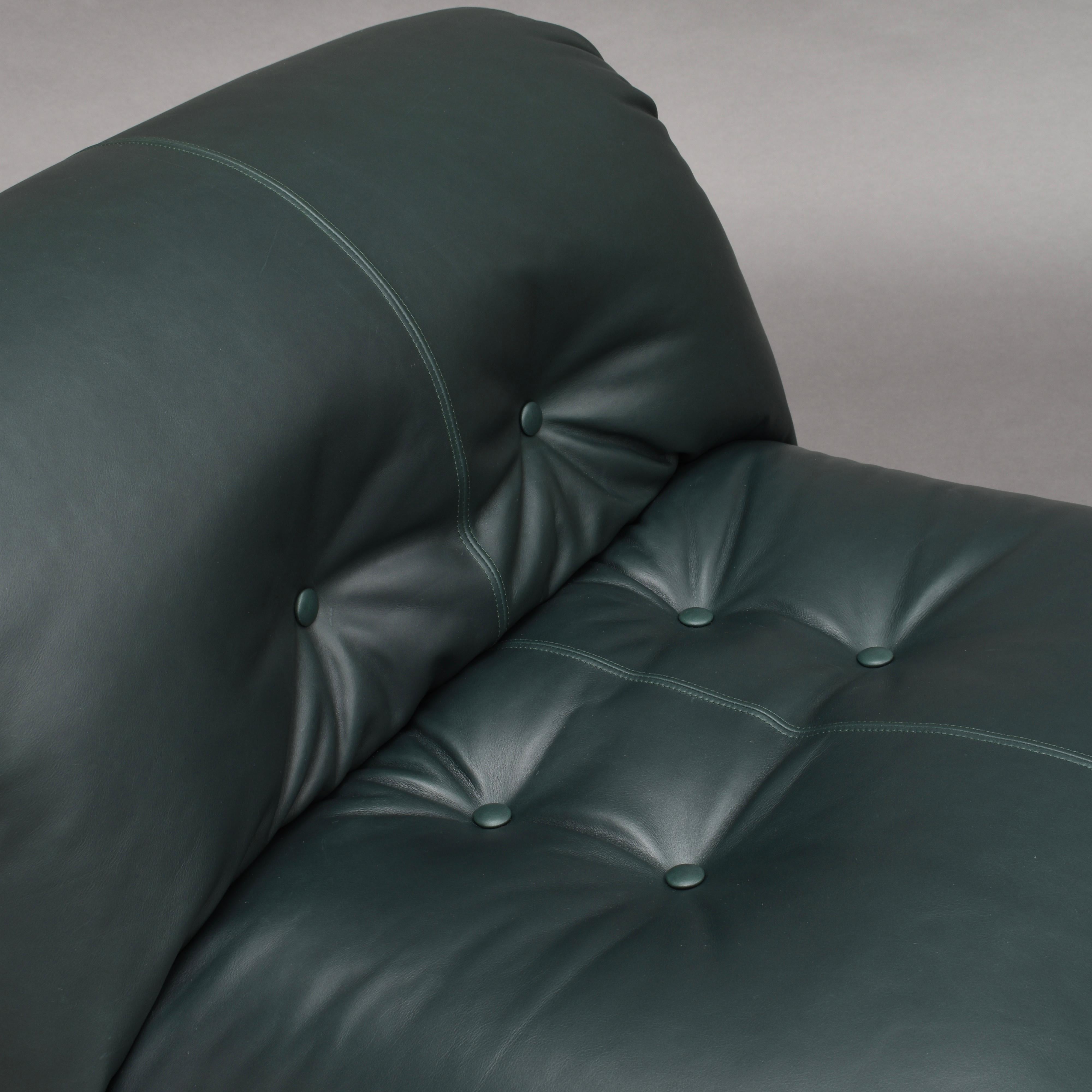 Soriana Lounge Chair by Afra & Tobia Scarpa for Cassina in New Leather 1970 8