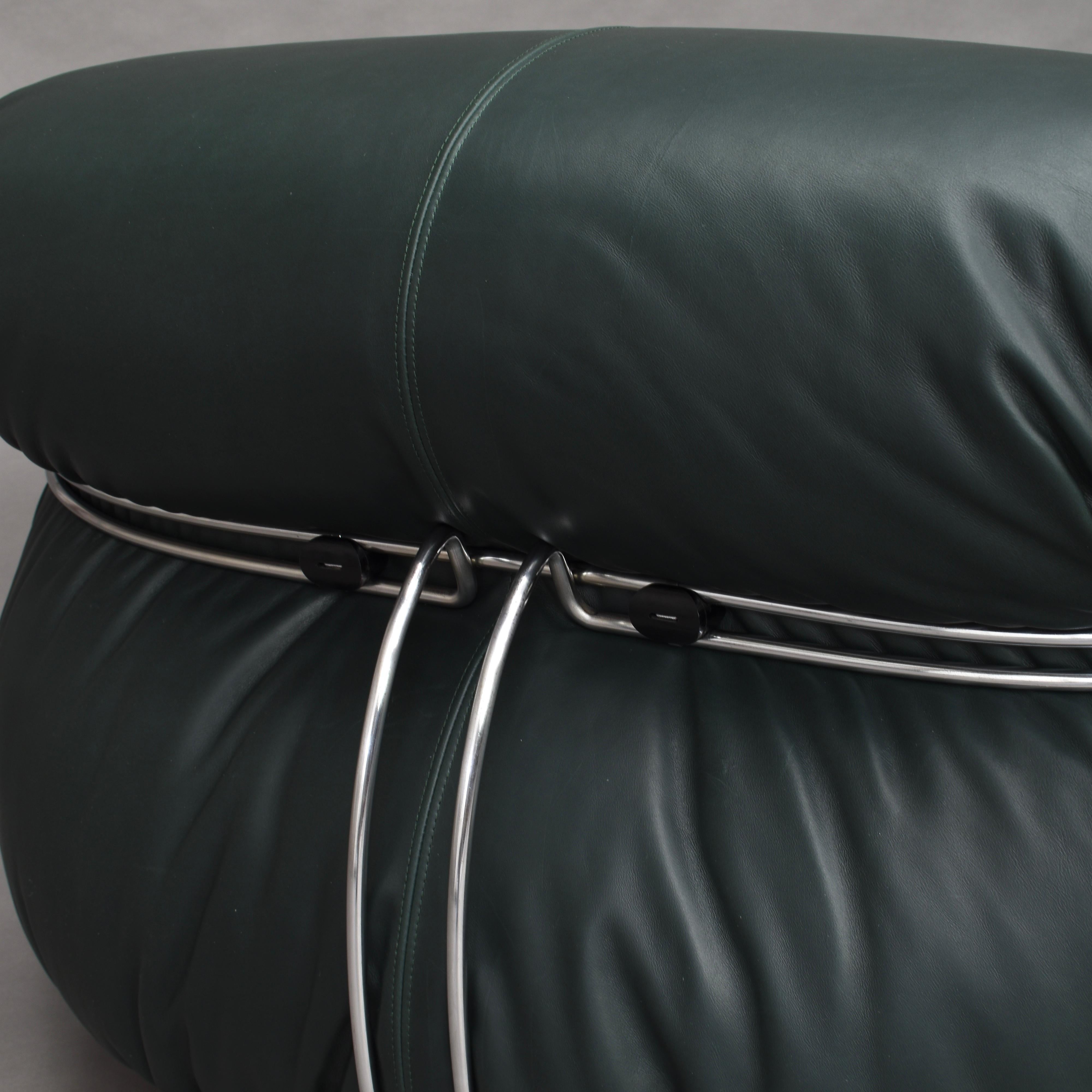 Soriana Lounge Chair by Afra & Tobia Scarpa for Cassina in New Leather, 1970 2