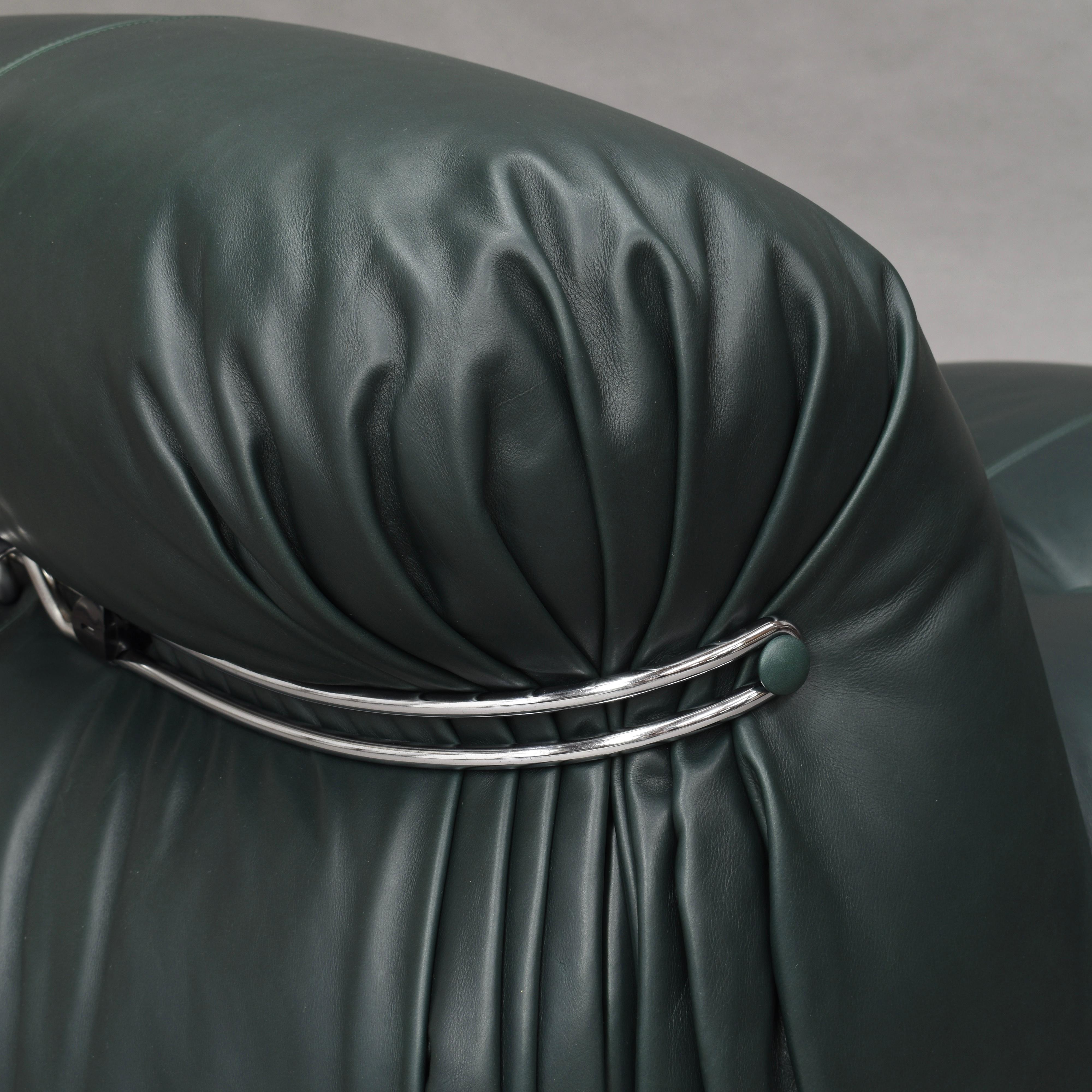 Soriana Lounge Chair by Afra & Tobia Scarpa for Cassina in New Leather 1970 1