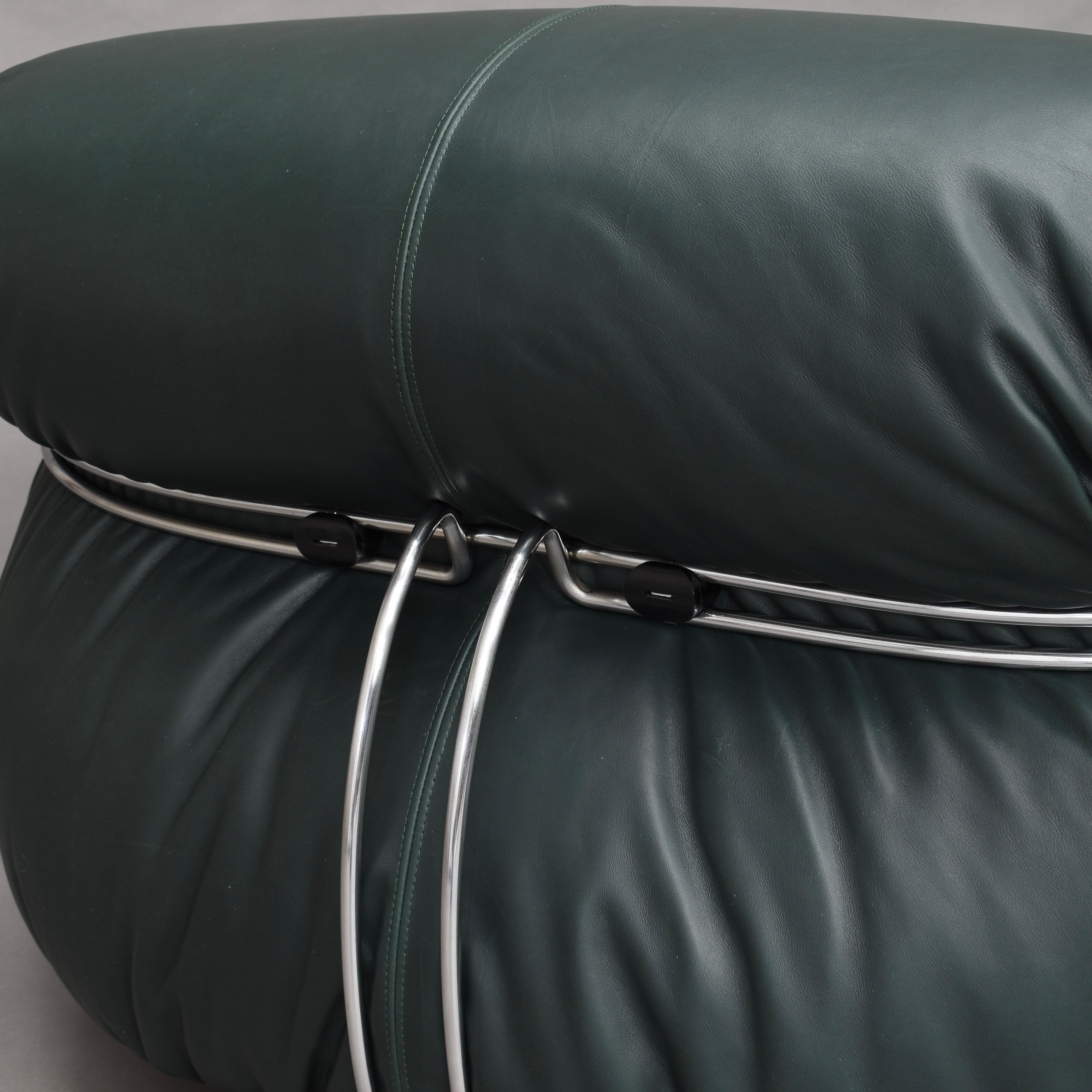 Soriana Lounge Chair by Afra & Tobia Scarpa for Cassina in New Leather 1970 2