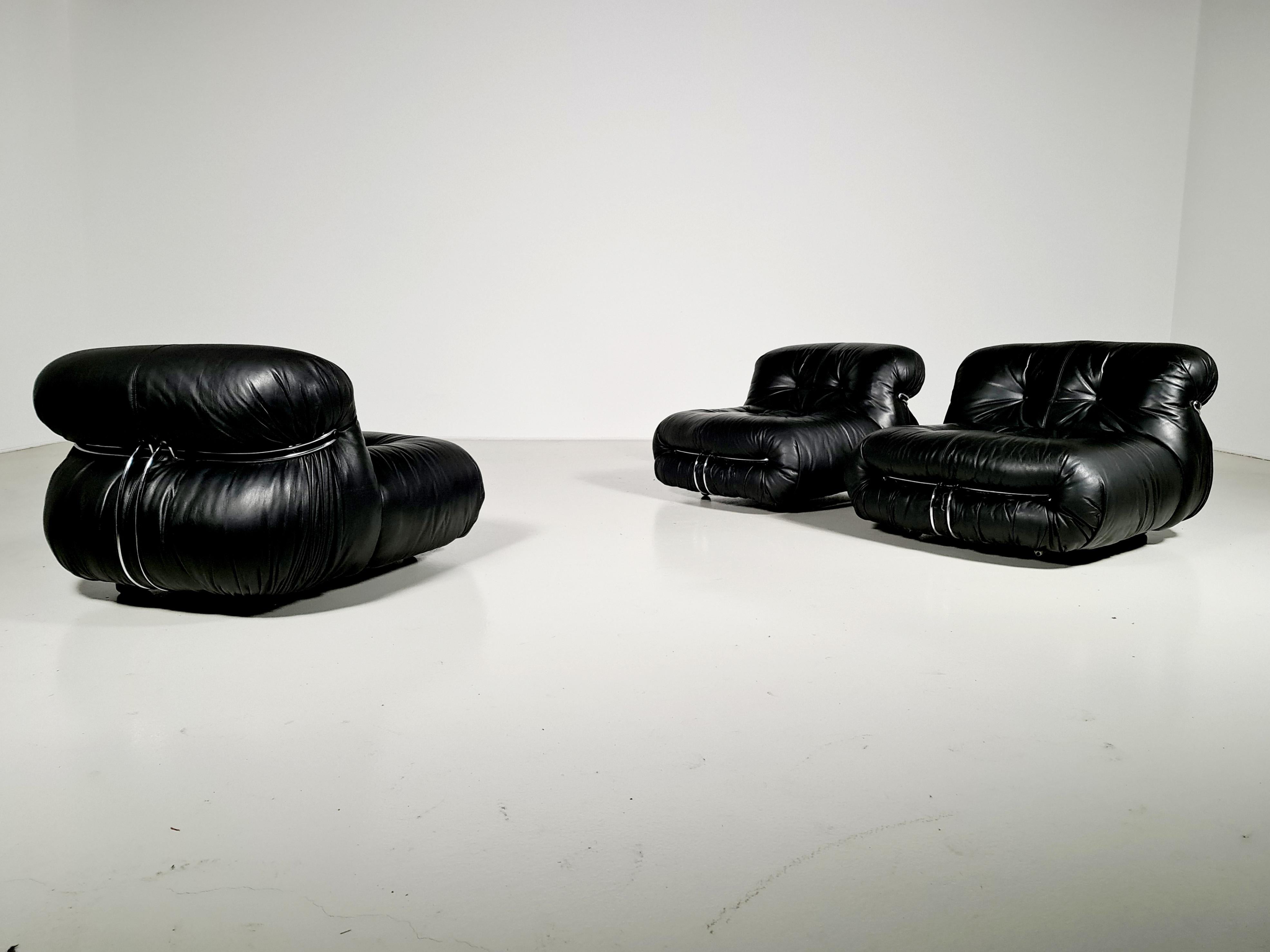 European Soriana Lounge Chair  by Afra & Tobia Scarpa for Cassina, 1970s