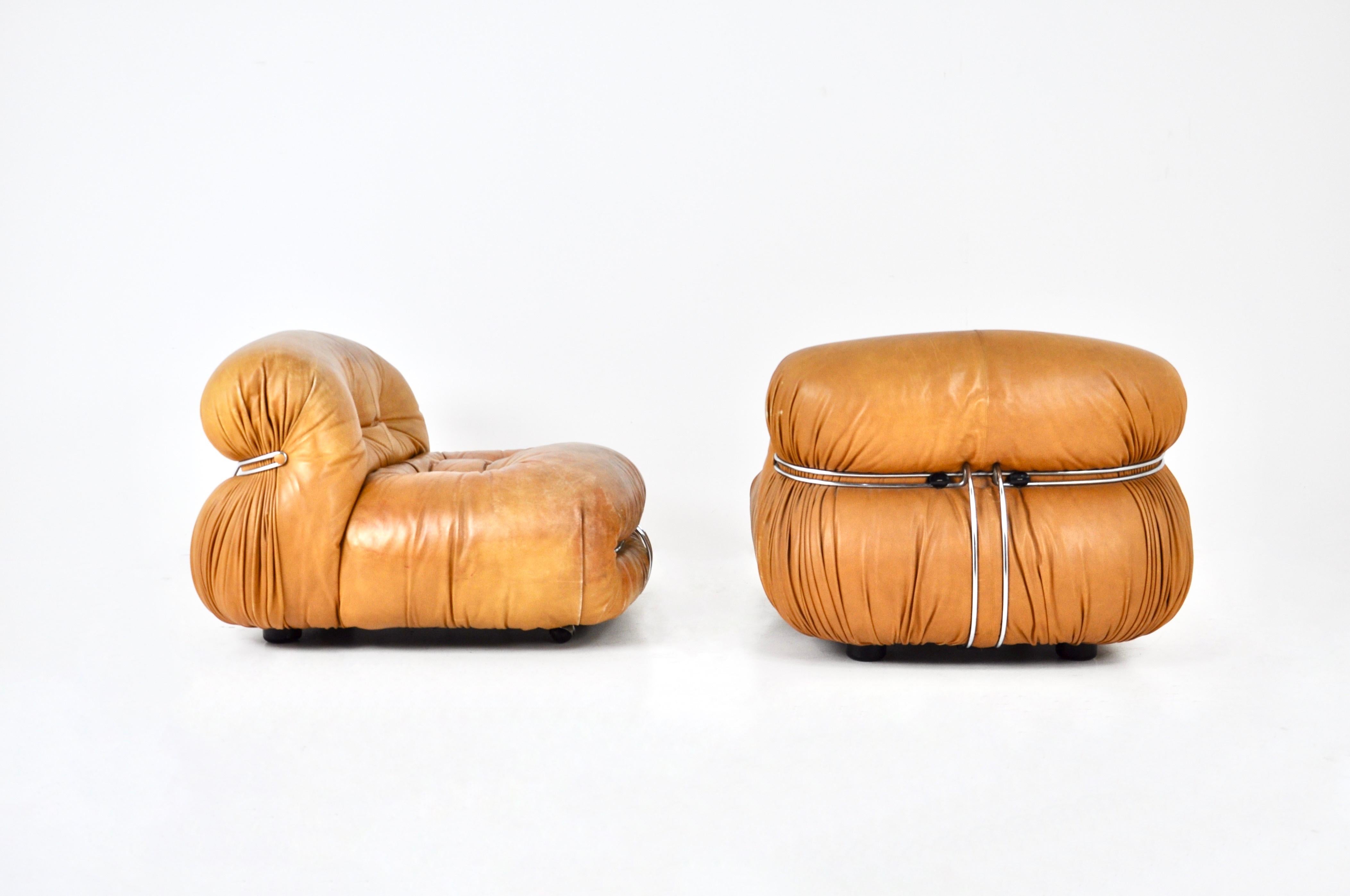 Soriana Lounge Chairs by Afra & Tobia Scarpa for Cassina, 1970s Set of 2 For Sale 2