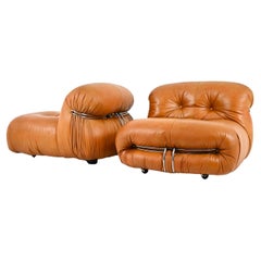 Soriana Lounge Chairs by Afra & Tobia Scarpa for Cassina, 1970s, Set of 2