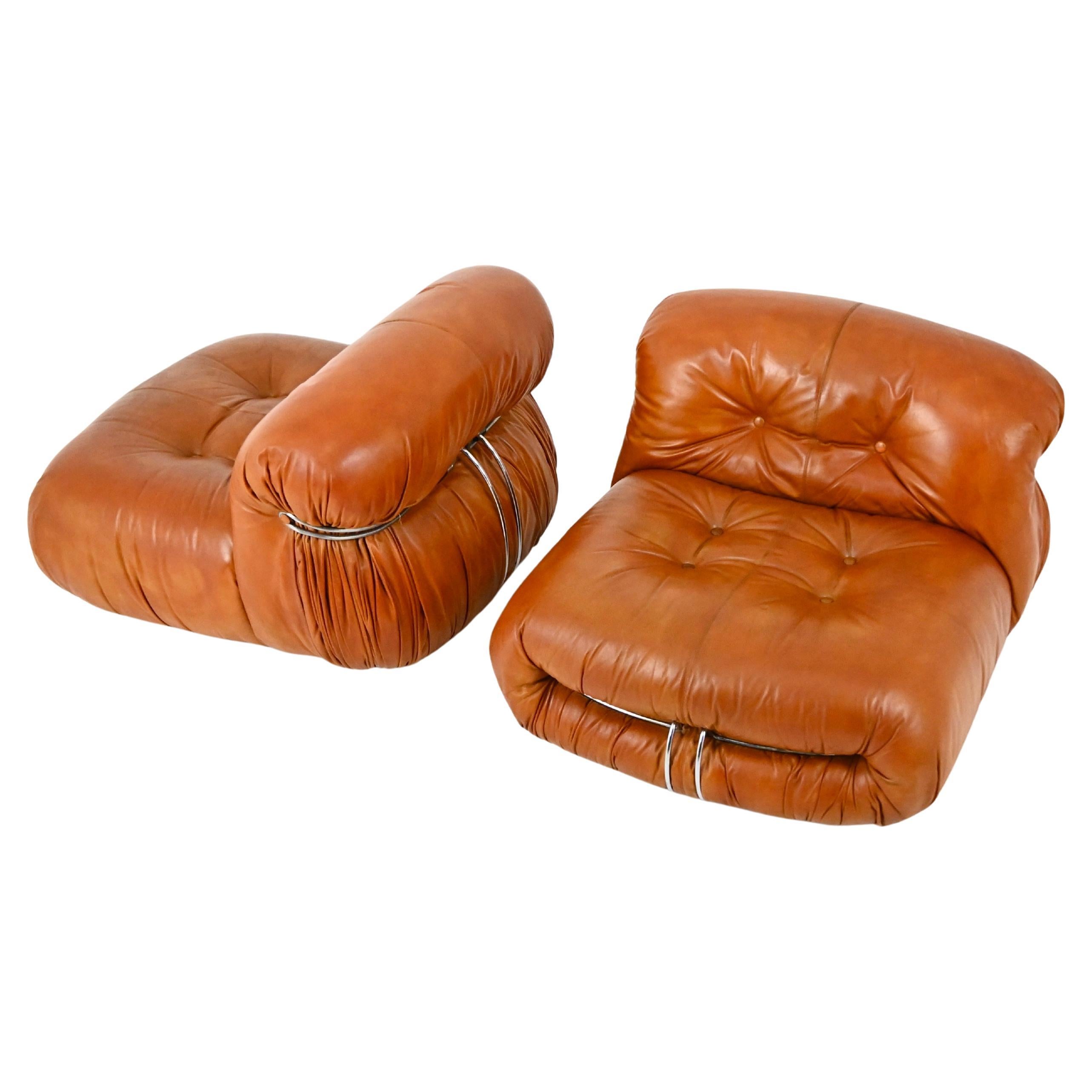 Soriana Lounge Chairs von Afra & Tobia Scarpa für Cassina, 1970er Jahre, 2er-Set