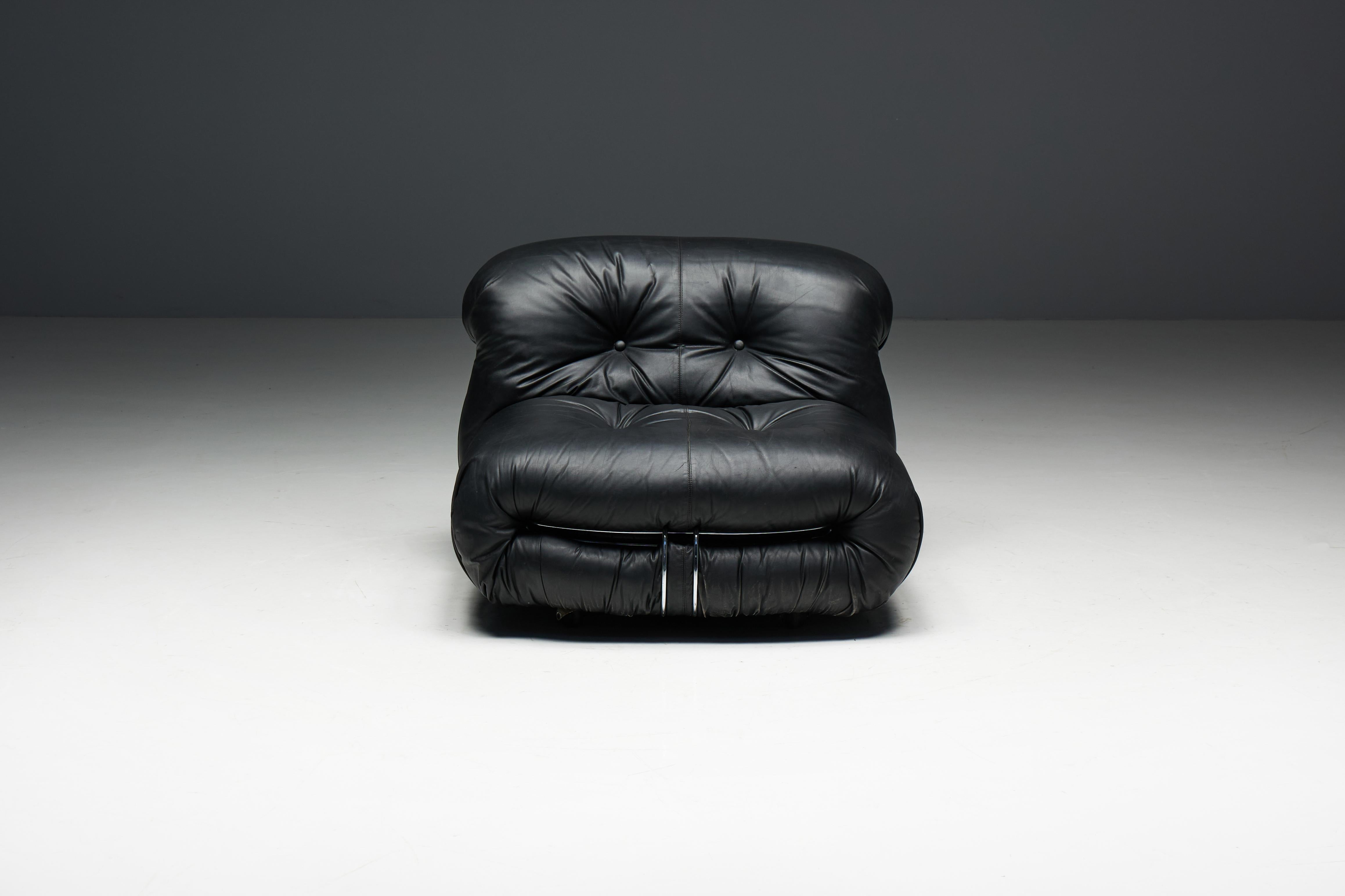 Soriana Lounge Chairs by Afra & Tobia Scarpa for Cassina, Italy, 1970s For Sale 4