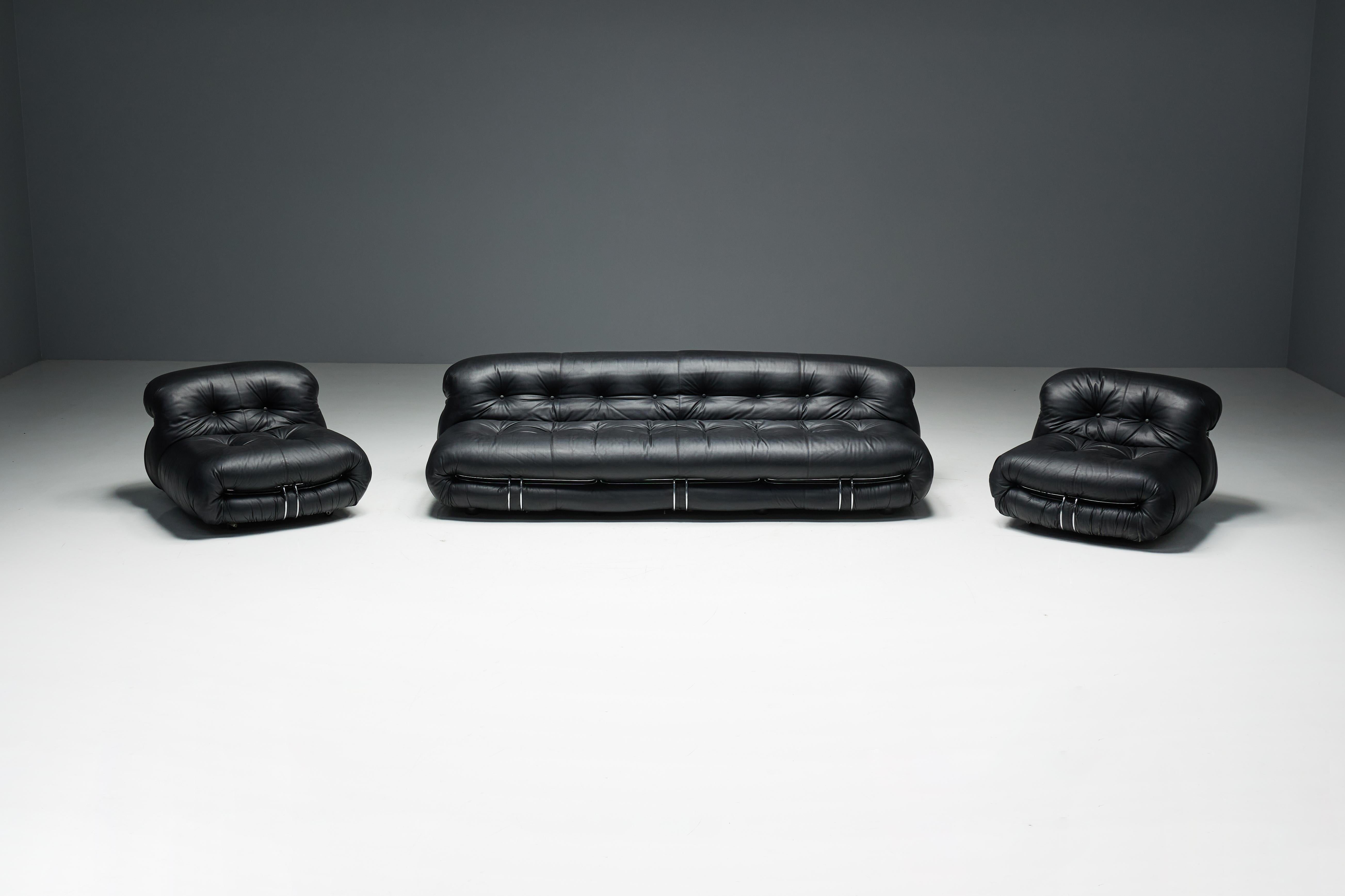 Soriana Lounge Chairs by Afra & Tobia Scarpa for Cassina, Italy, 1970s For Sale 11