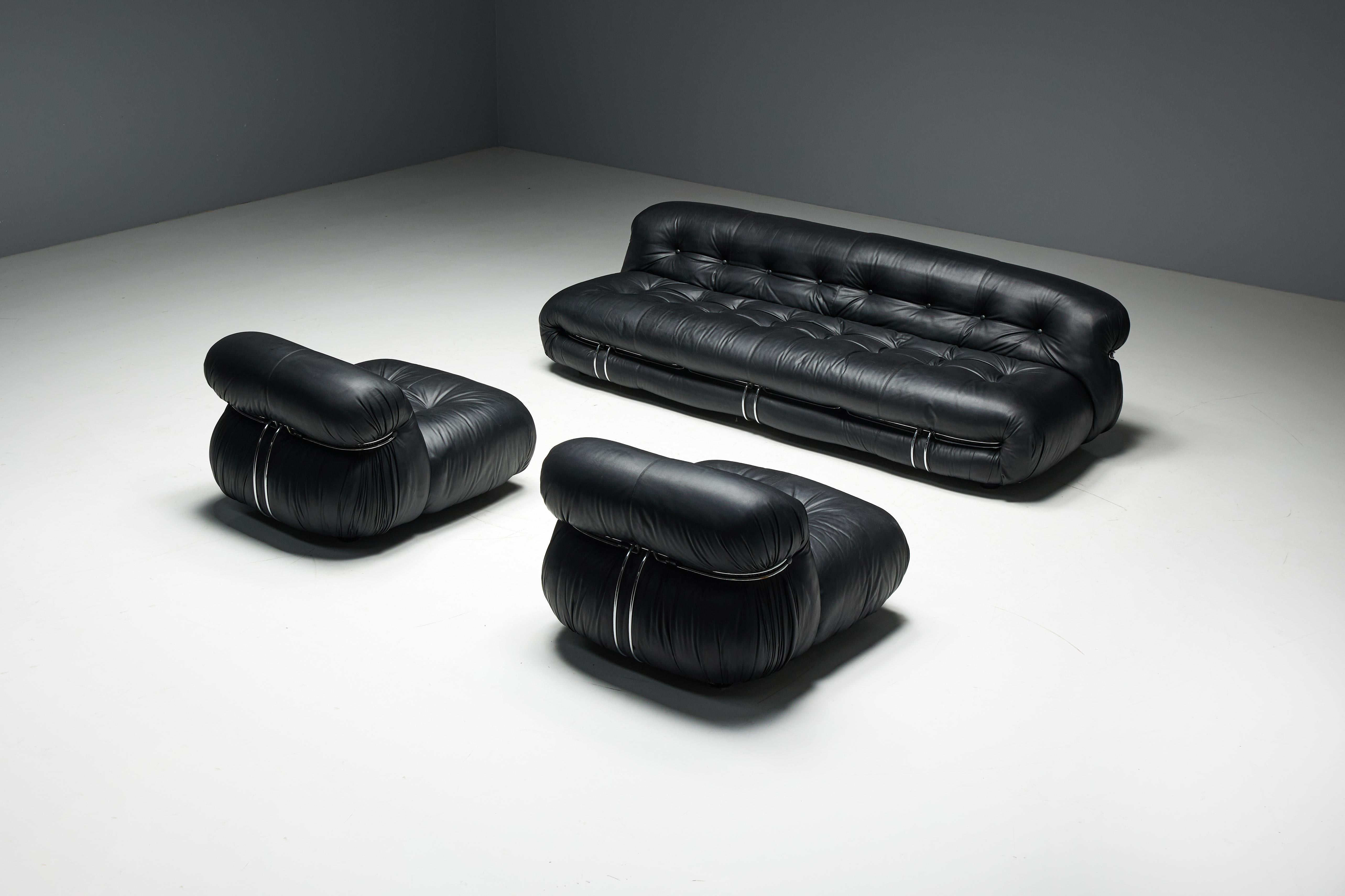Soriana Lounge Chairs by Afra & Tobia Scarpa for Cassina, Italy, 1970s For Sale 12