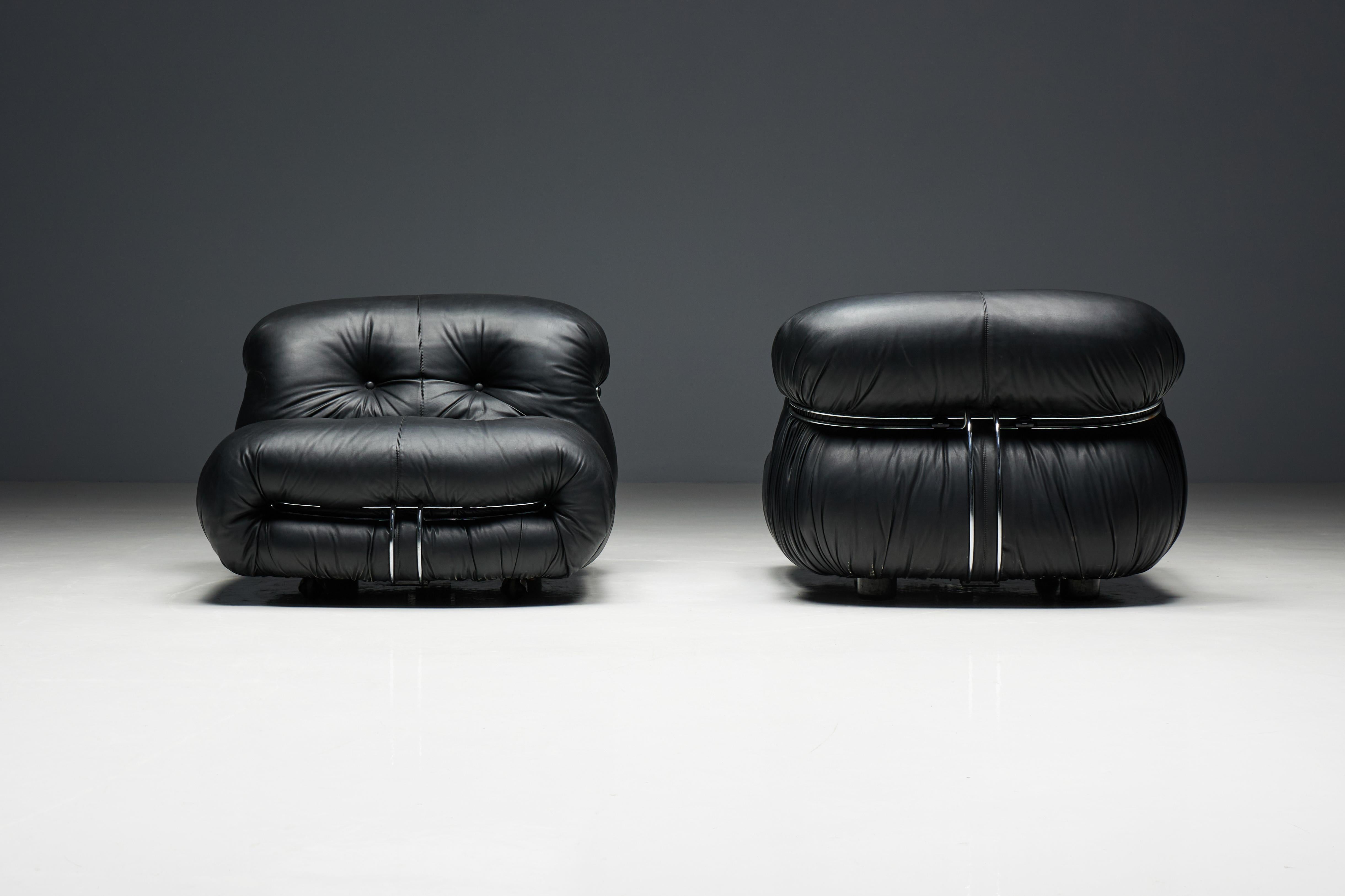 Soriana Lounge Chairs by Afra & Tobia Scarpa for Cassina, Italy, 1970s In Excellent Condition For Sale In Antwerp, BE