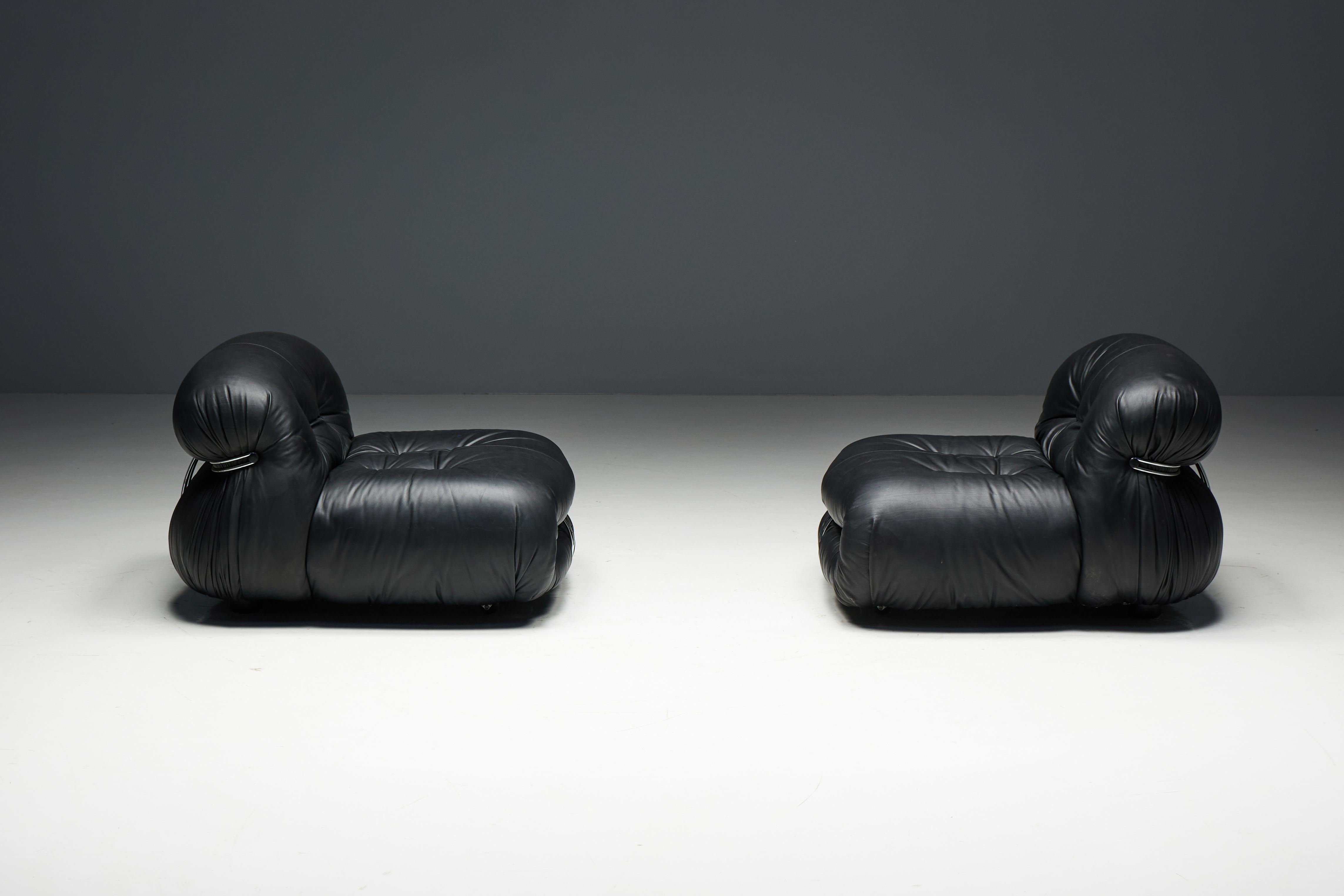 Soriana Lounge Chairs by Afra & Tobia Scarpa for Cassina, Italy, 1970s For Sale 1