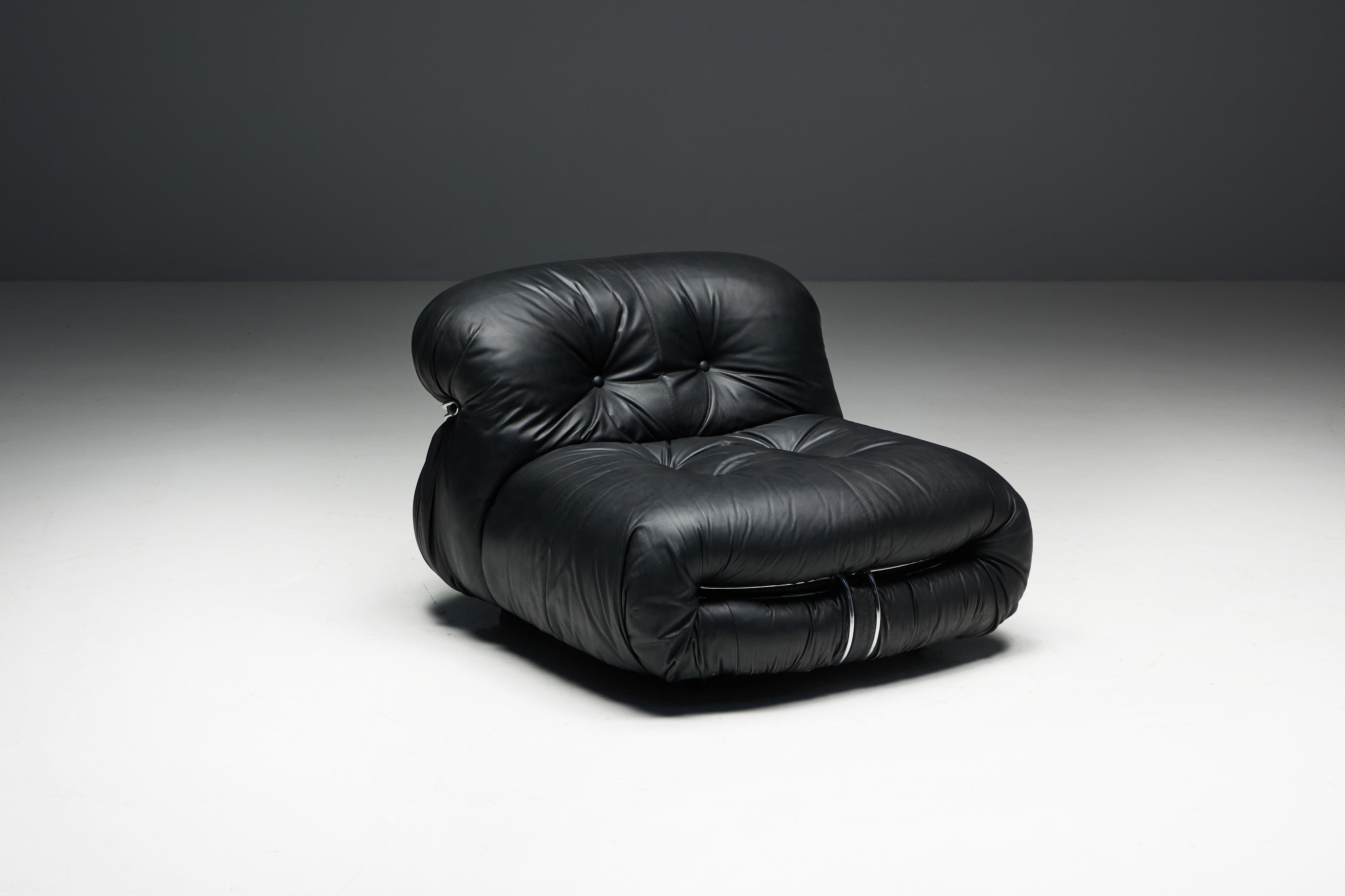 Soriana Lounge Chairs by Afra & Tobia Scarpa for Cassina, Italy, 1970s For Sale 2