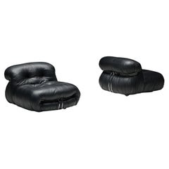 Soriana Lounge Chairs by Afra & Tobia Scarpa for Cassina, Italy, 1970s