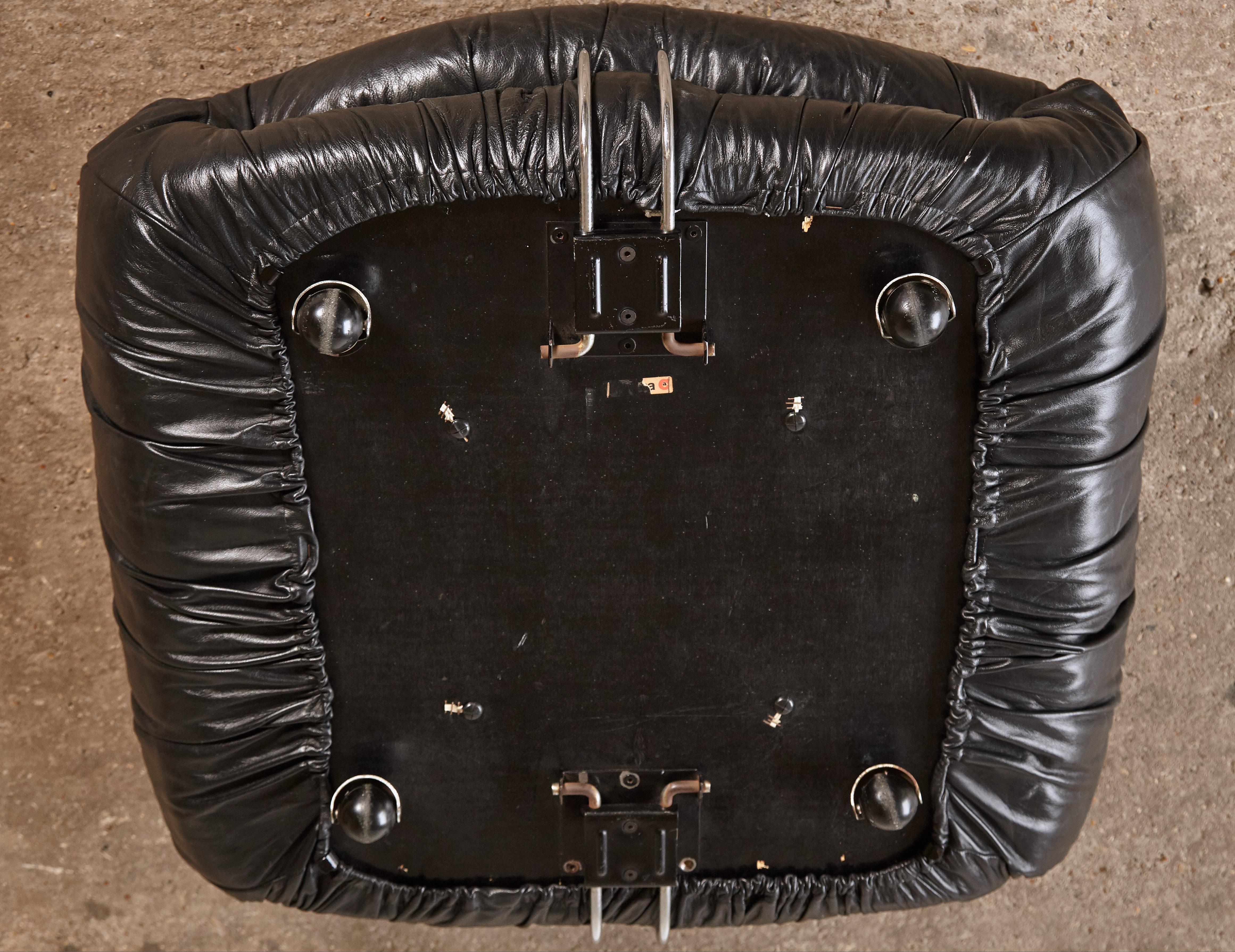 Leather Soriana Ottoman by Afra & Tobia Scarpa for Cassina, Italy, 1970s