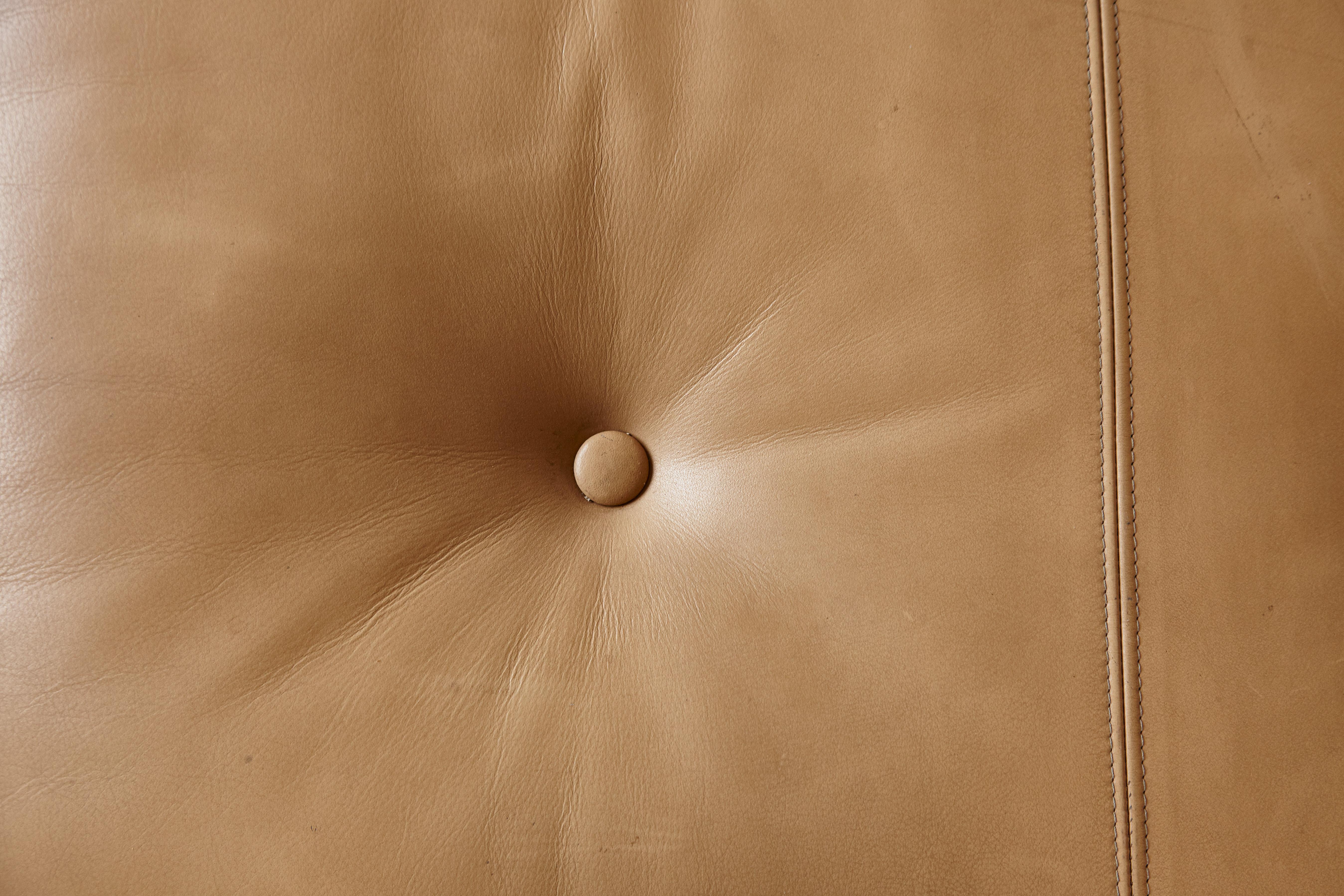 Leather Soriana Ottoman by Afra & Tobia Scarpa for Cassina, Italy, 1970s