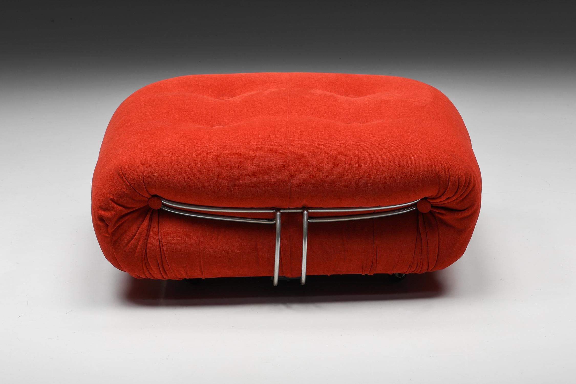 Mid-Century Modern Soriana Pouf by Afra & Tobia Scarpa for Cassina, 1970s For Sale