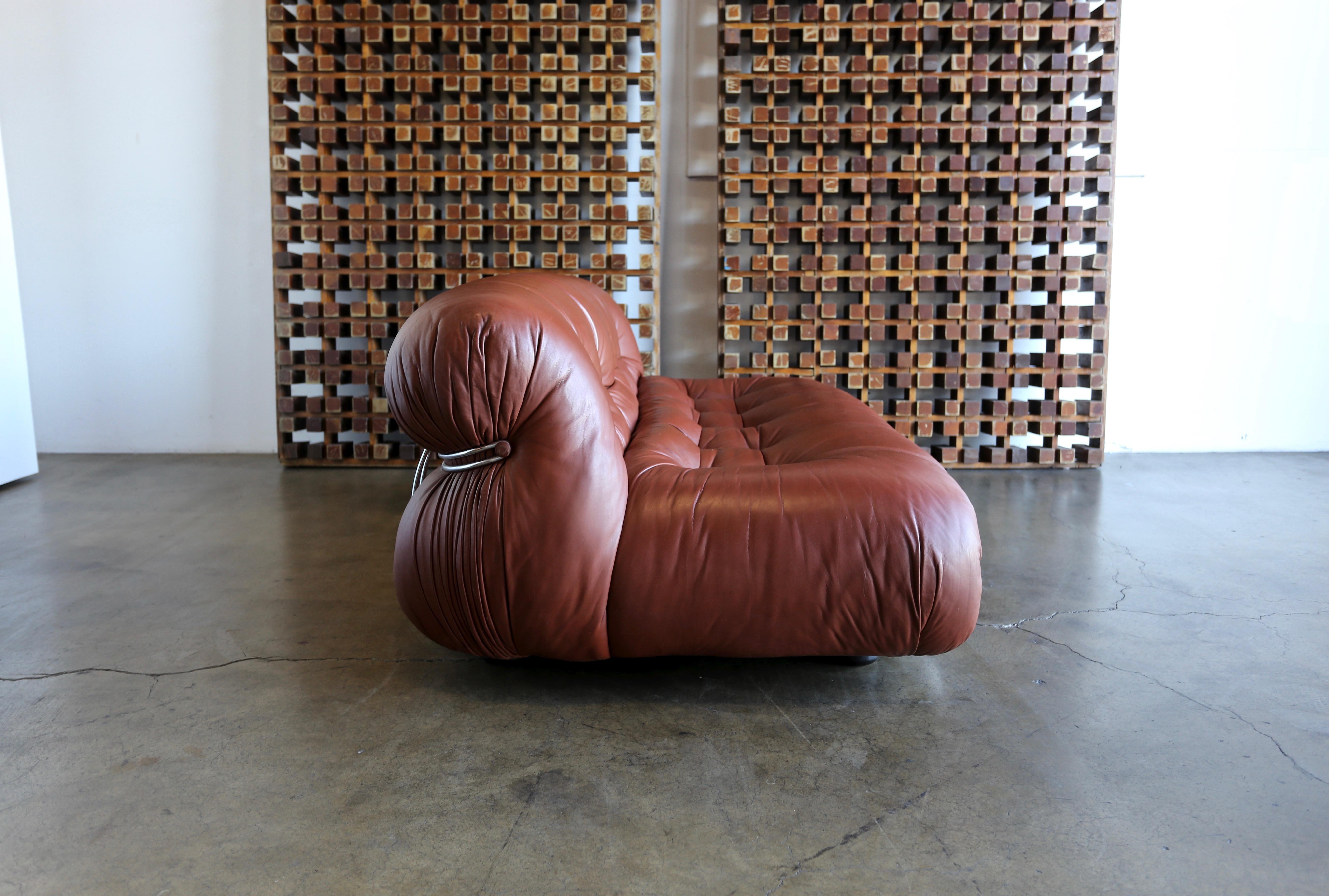 Soriana Settee by Afra & Tobia Scarpa for Cassina In Good Condition In Costa Mesa, CA