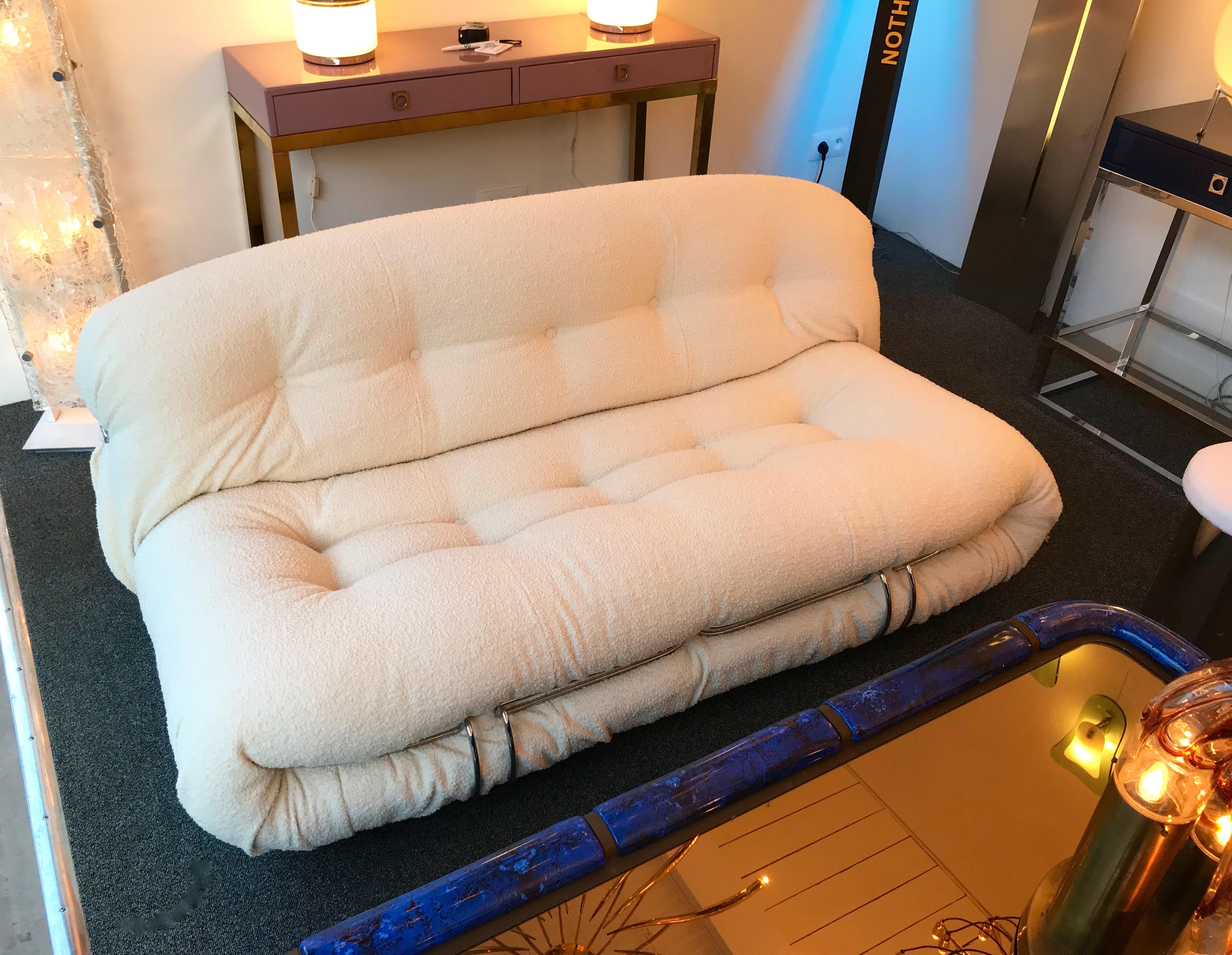 Soriana Sofa Afra & Tobia Scarpa for Cassina, Italy, 1970s In Excellent Condition In SAINT-OUEN, FR