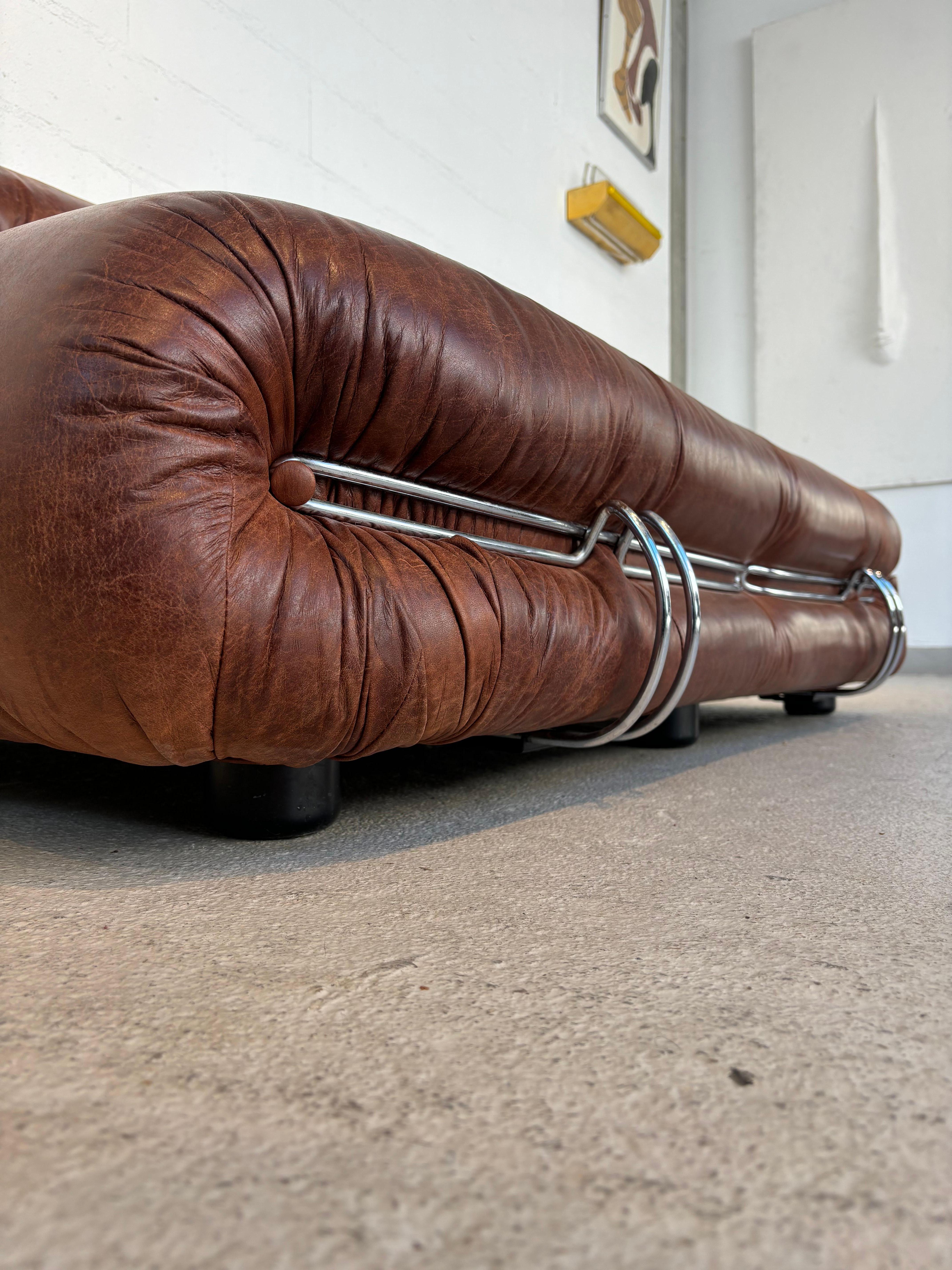 Sofá Soriana de Afra & Tobia Scarpa para Cassina Acero inoxidable en venta