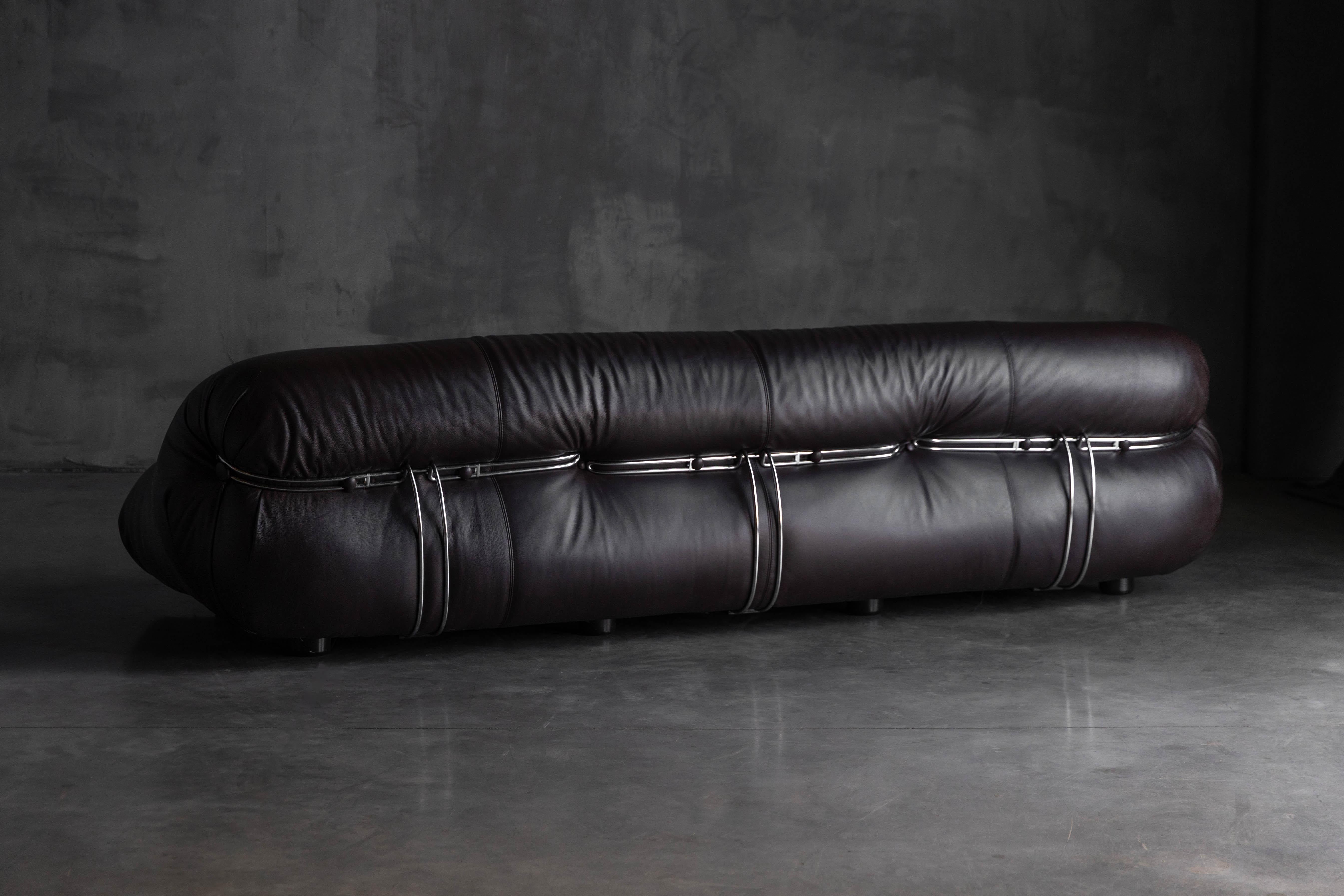 Mid-Century Modern Soriana Sofa by Afra and Tobia Scarpa for Cassina, Italy, 1970s For Sale