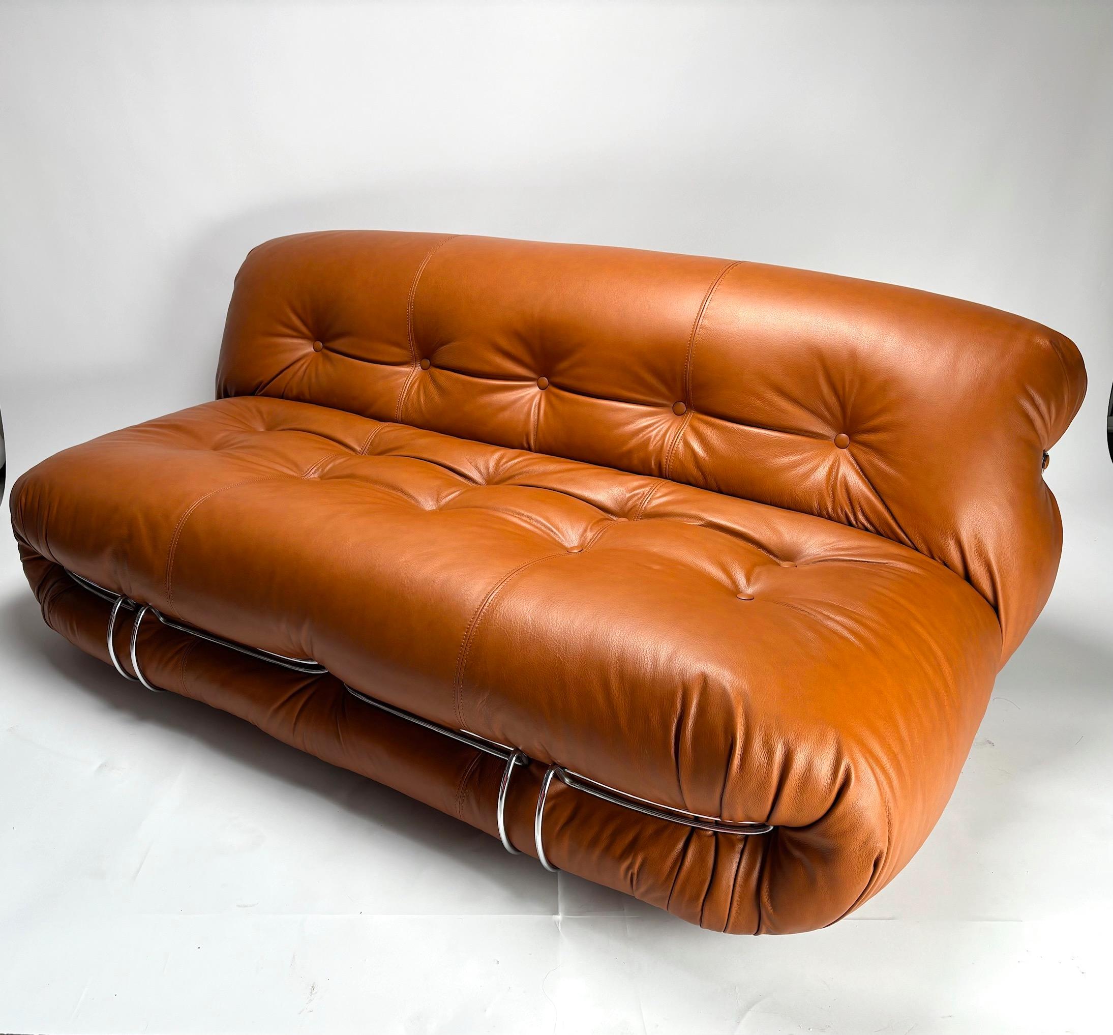 Mid-Century Modern Canapé Soriana, par Afra & Tobia Scarpa, Cassina, Italie, 1970 en vente