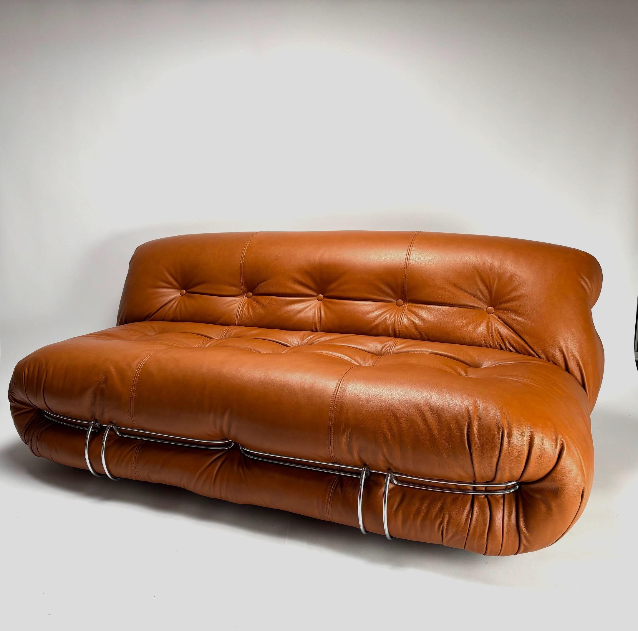Mid-Century Modern Canapé Soriana, par Afra & Tobia Scarpa, Cassina, Italie, 1970 en vente
