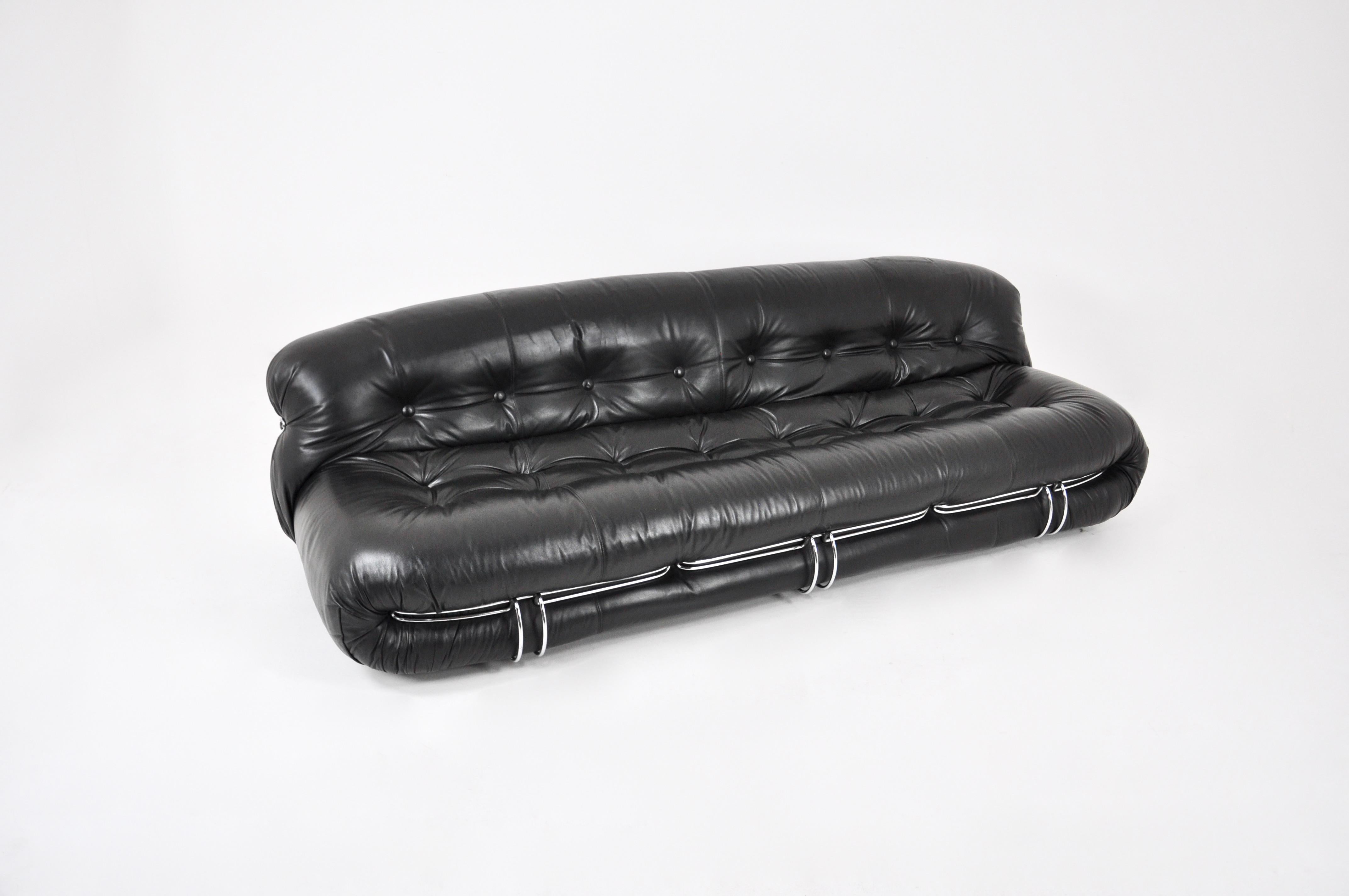 Mid-Century Modern Soriana Sofa by Afra & Tobia Scarpa for Cassina, 1970s For Sale