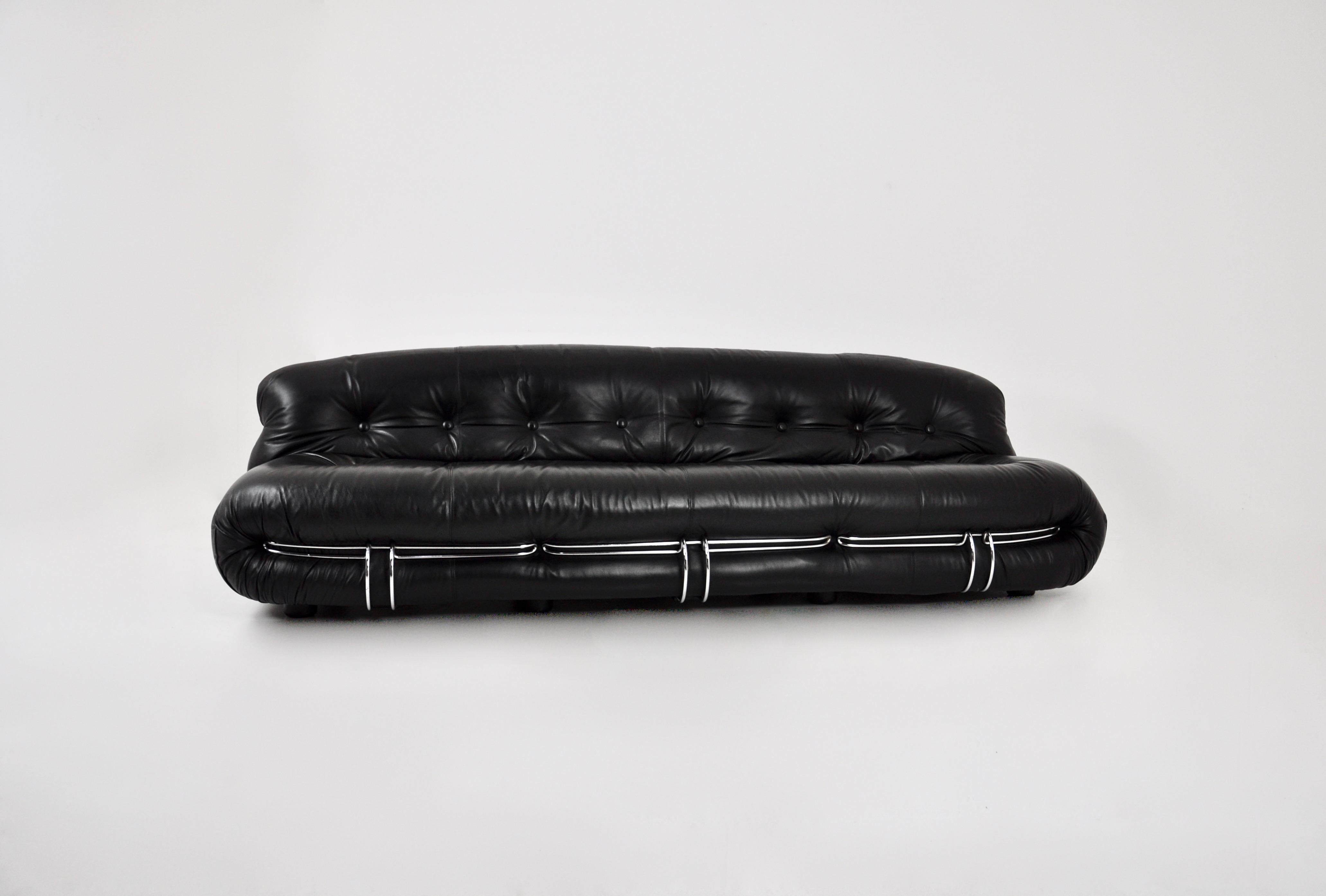 Italian Soriana Sofa by Afra & Tobia Scarpa for Cassina, 1970s For Sale