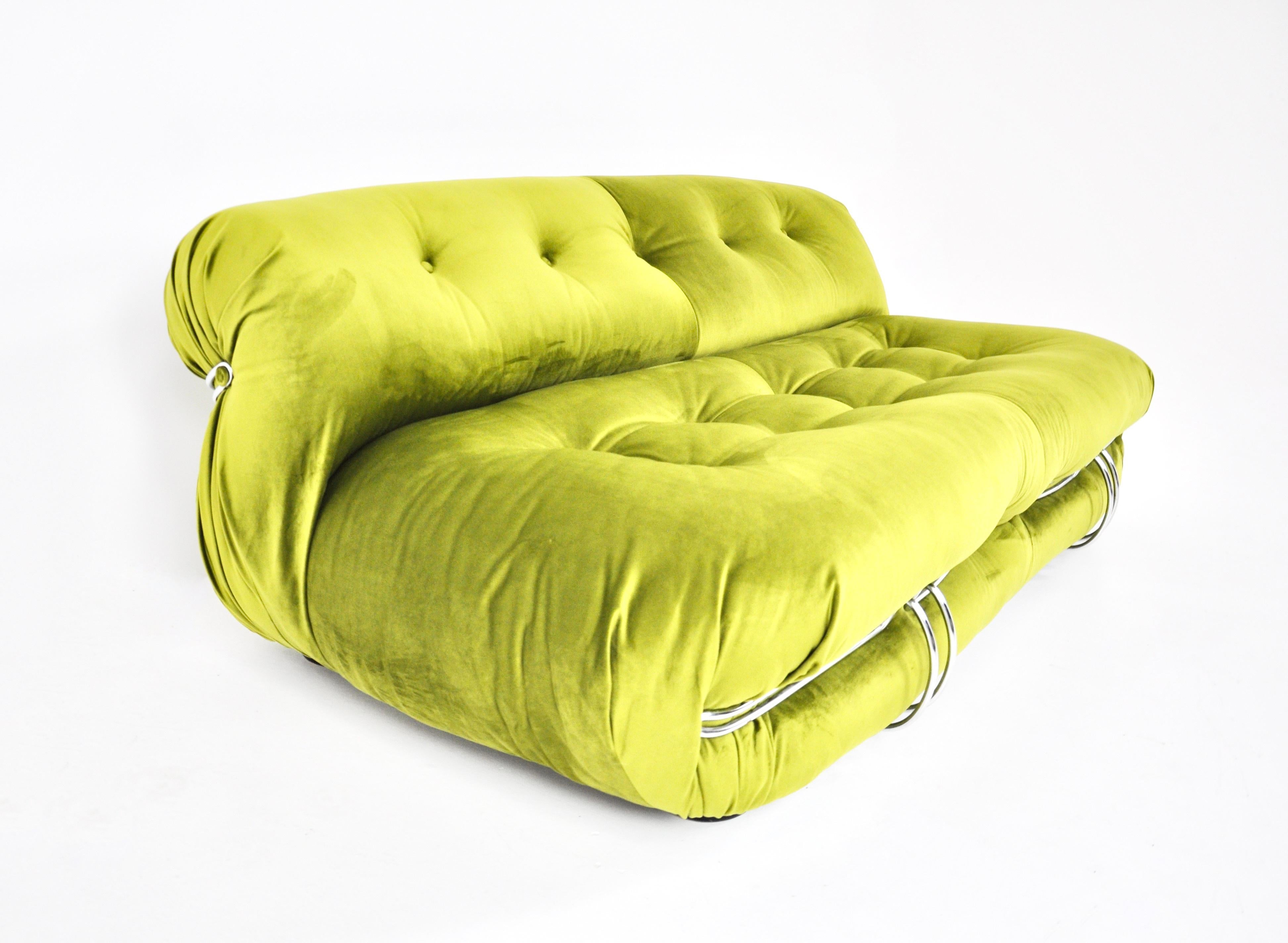 Sofá Soriana de Afra & Tobia Scarpa para Cassina, años 70 en Bueno estado para la venta en bruxelles, BE