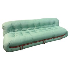 Canapé Soriana par Afra & Tobia Scarpa pour Cassina, rembourré en vert menthe doux