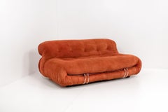 'Soriana' Sofa by Afra & Tobia Scarpa in Original Corduroy Fabric, 1970s