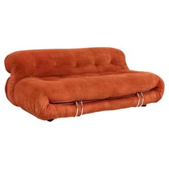 Sofa „Soriana“ von Afra &amp; Tobia Scarpa aus originalem Kordstoff, 1970er Jahre