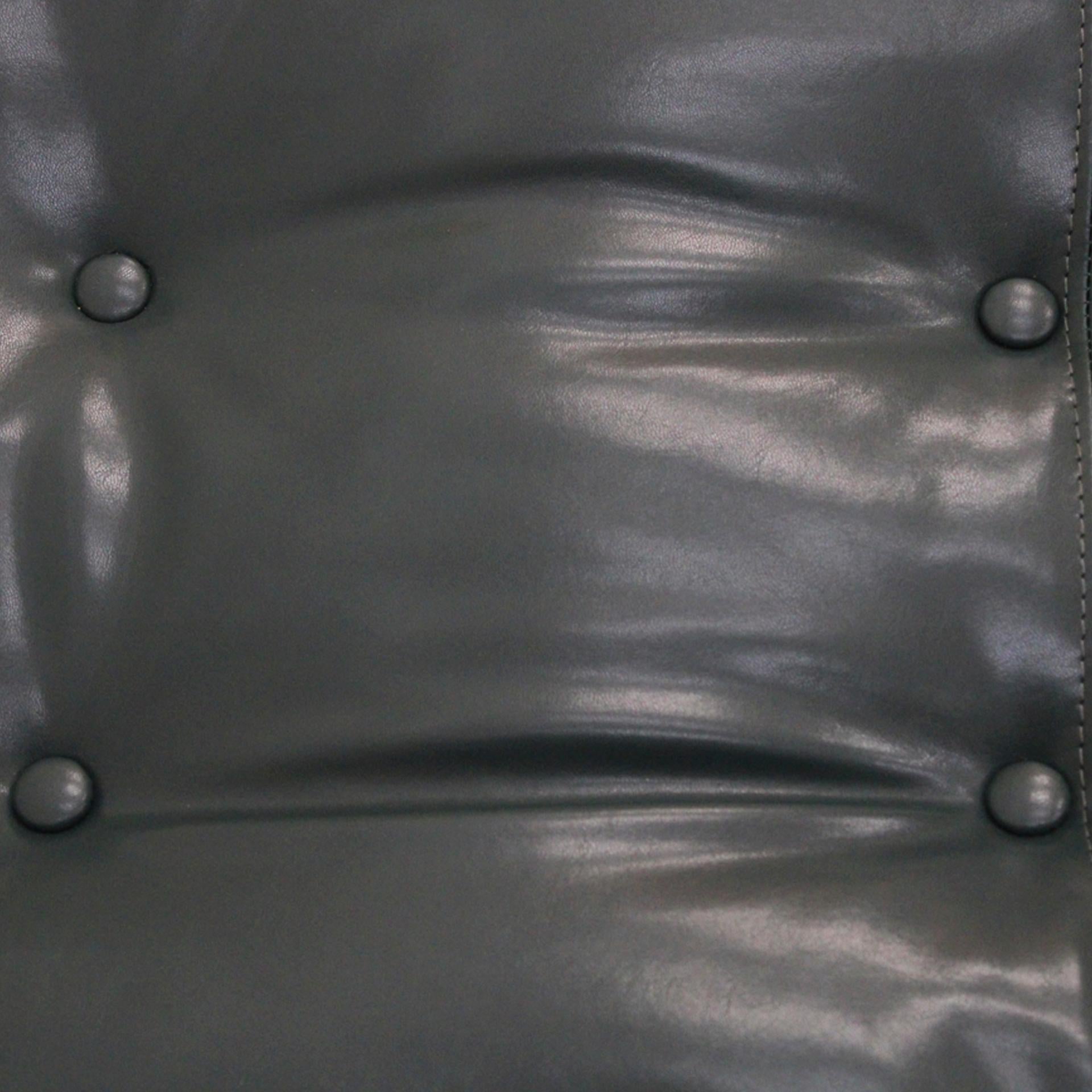 Sofá Soriana de Tobia Scarpa para Cassina, Italia Años 60, Piel verde y acero en venta 4